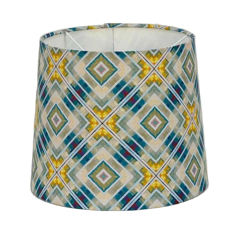 Geometric Print Cotton Empire Lampshade - Available in Multiple Sizes