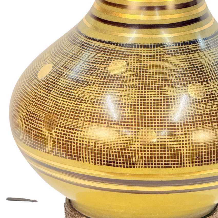 Vintage Gold Green Table Lamp, Mcm Elegant Mcm Lamp, Unique Retro Vintage Lamp