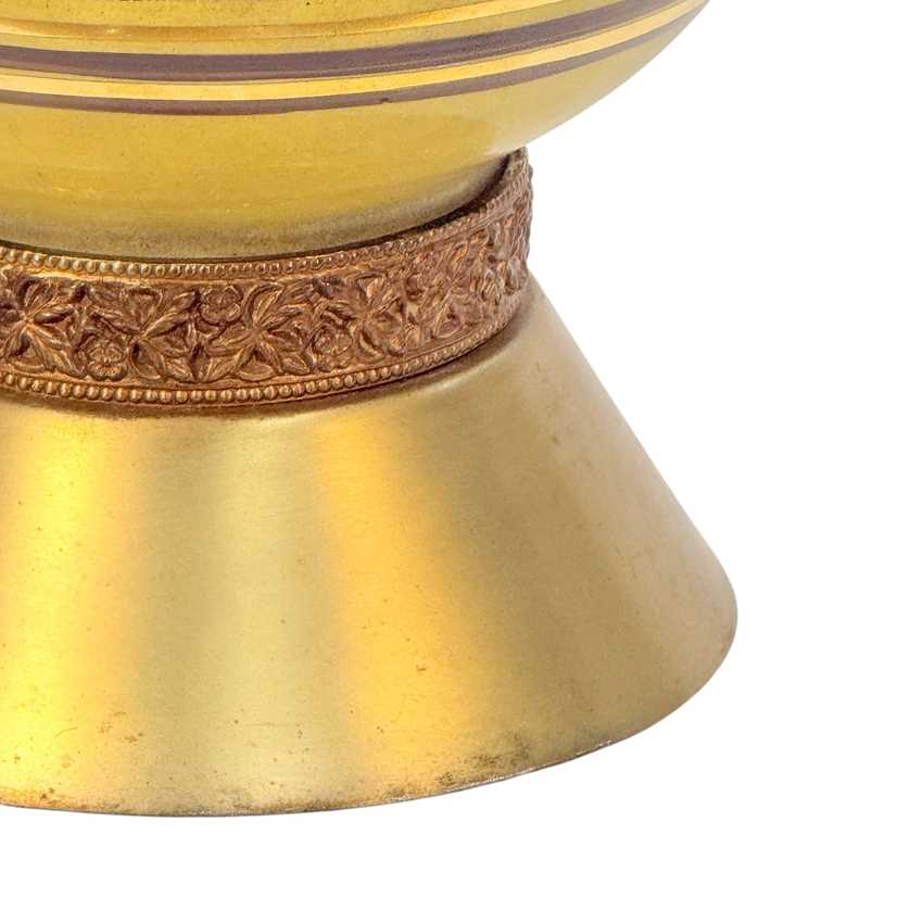 Vintage Gold Green Table Lamp, Mcm Elegant Mcm Lamp, Unique Retro Vintage Lamp