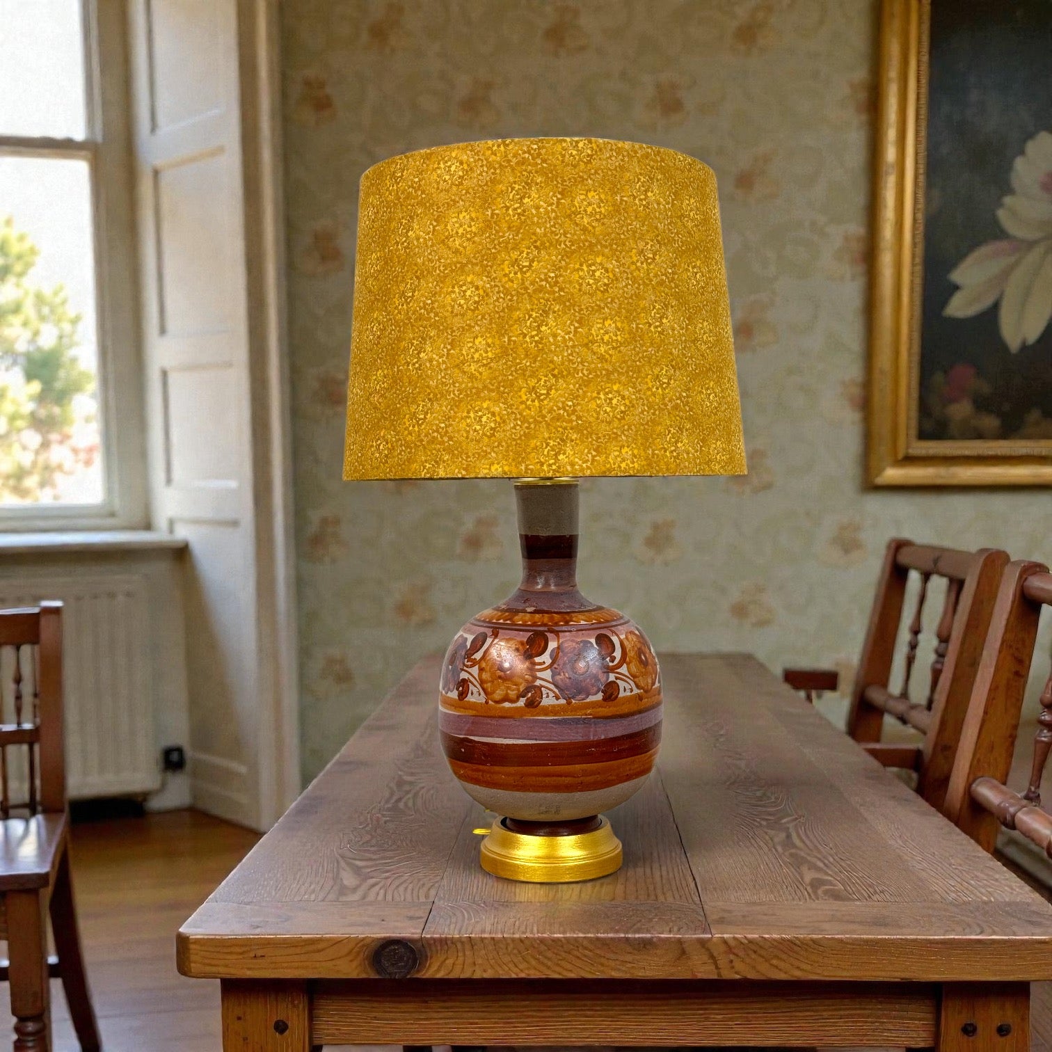 Mexican Pottery Water Jug Lamp