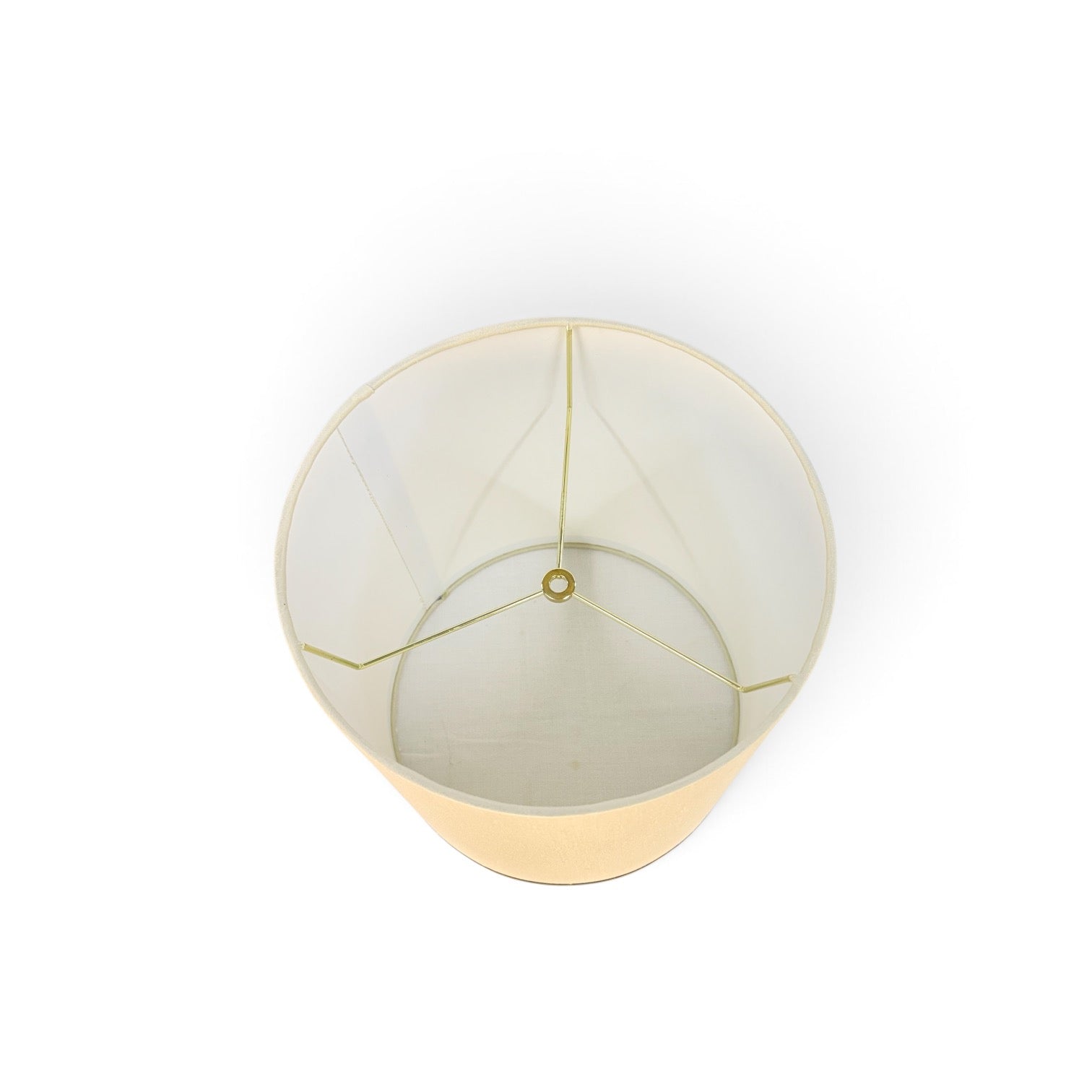 Mid Century Modern Classic Lampshade 13 inch Diameter | 14.25 inch Tall | Brown Gold Trim