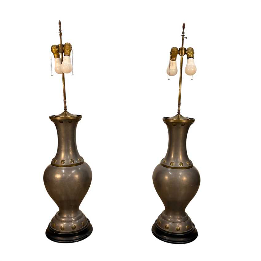 Industrial Mcm Monumental Large Lamps, Oversized Monumental Lamps, Vintage Retro Industrial Lamps