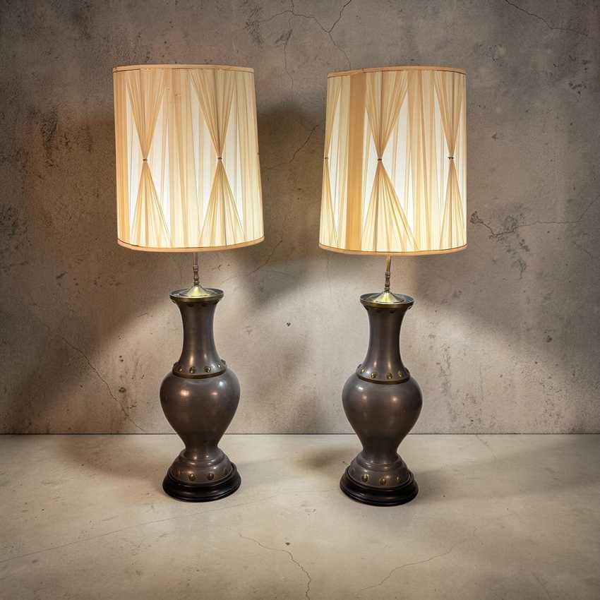 Industrial Mcm Monumental Large Lamps, Oversized Monumental Lamps, Vintage Retro Industrial Lamps