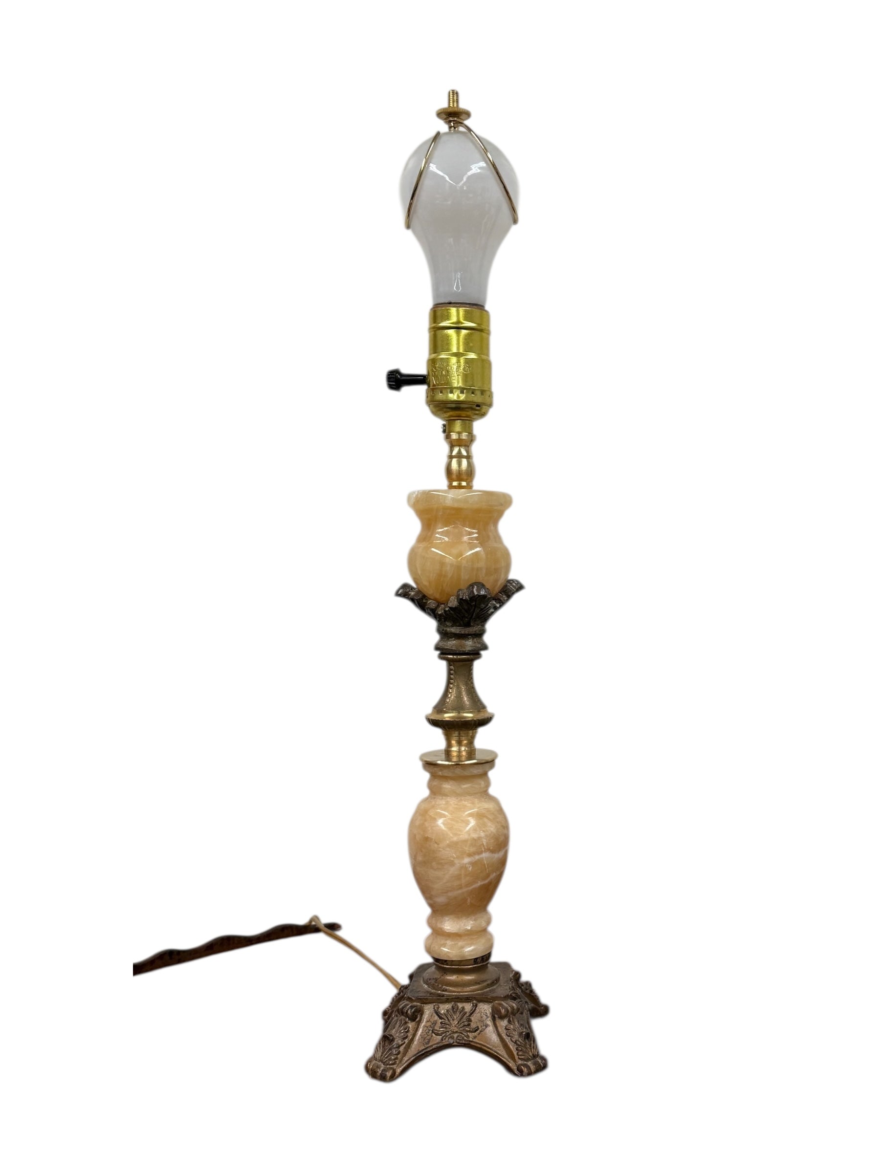 Calcite Candlestick Lamp