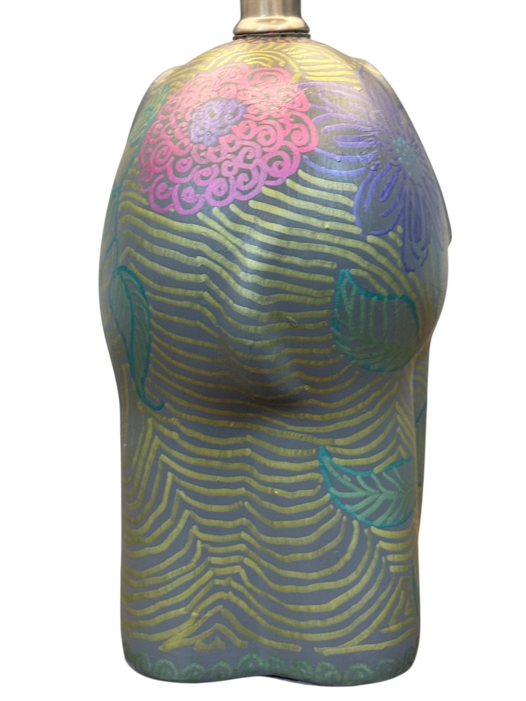 Painted Elephant Lamp