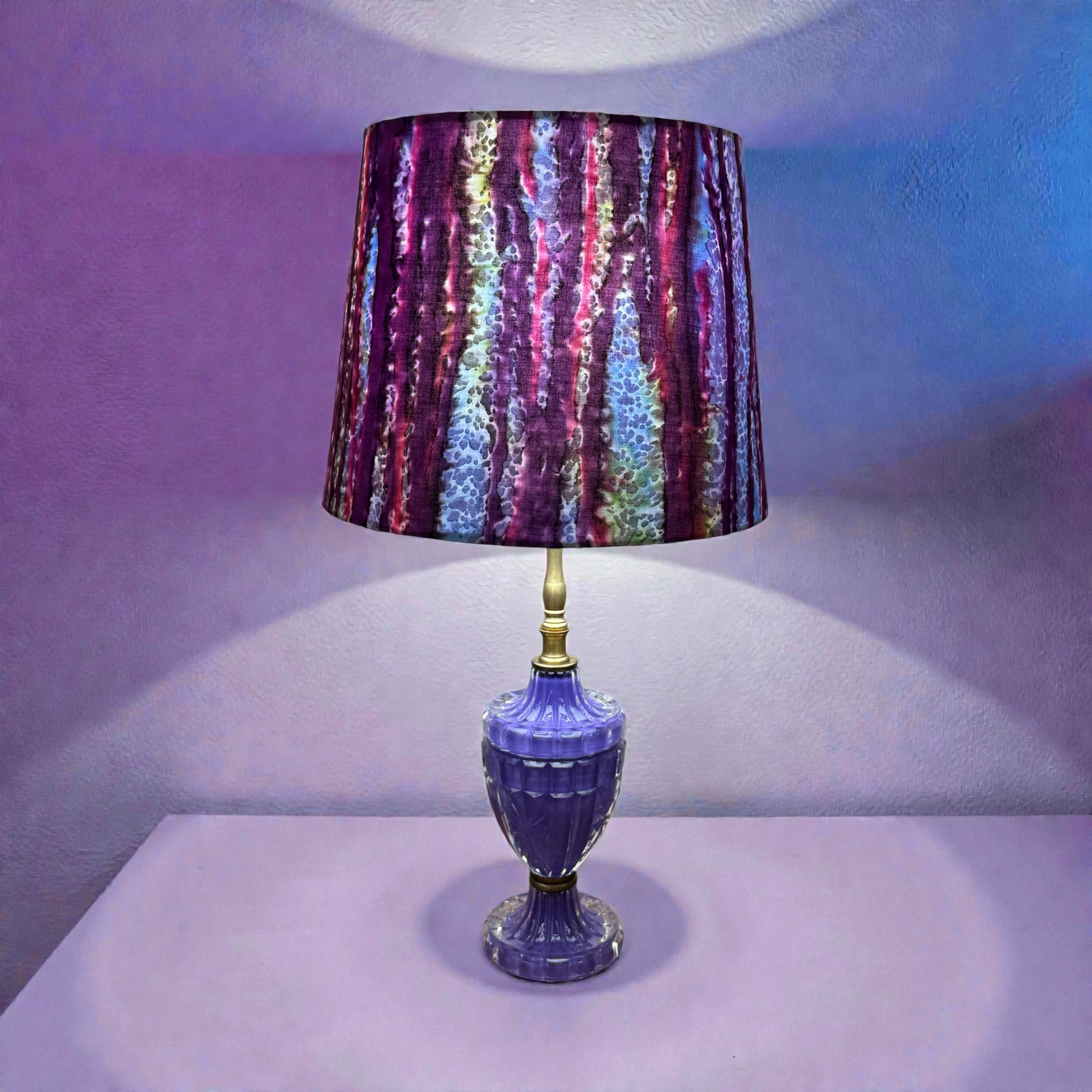 Purple Painted Glass Lamp