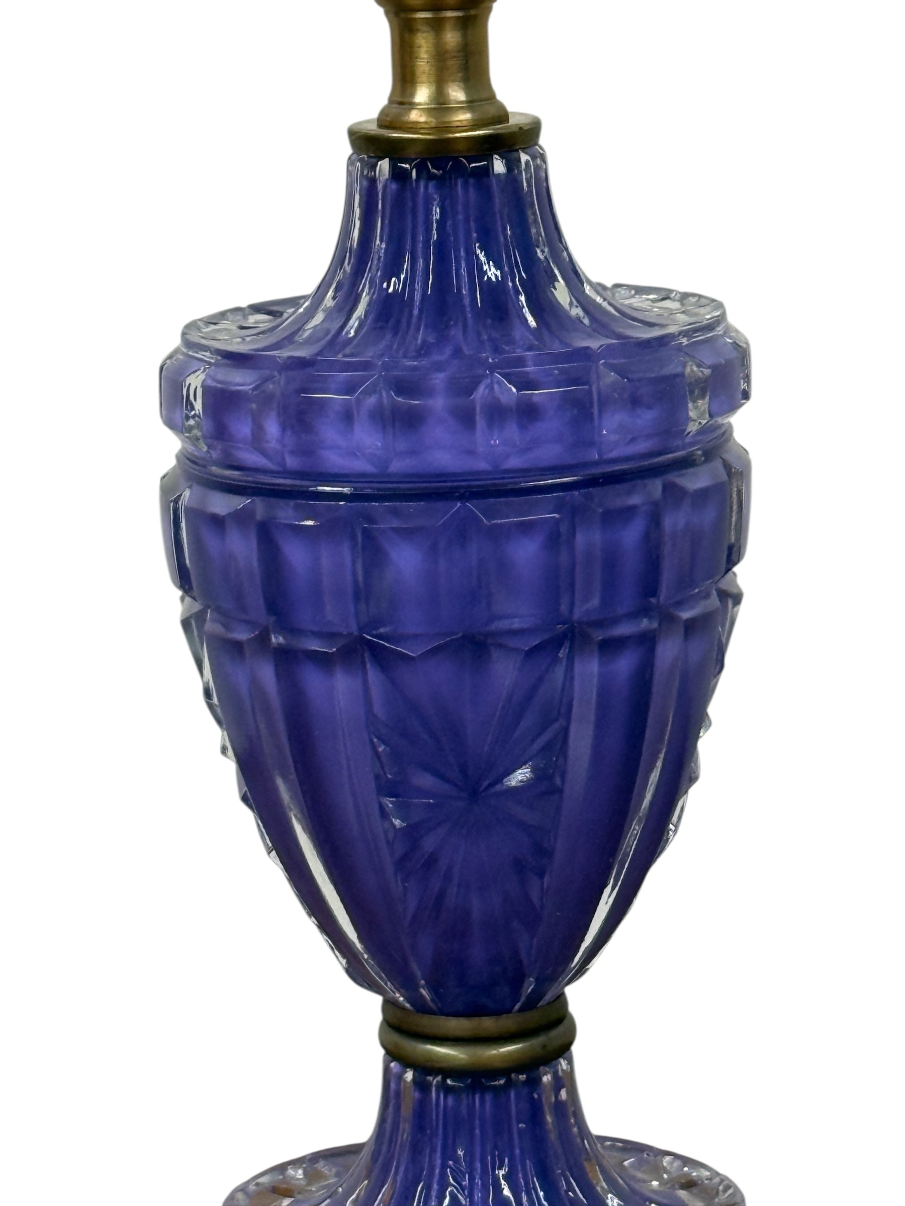 Purple Painted Glass Lamp
