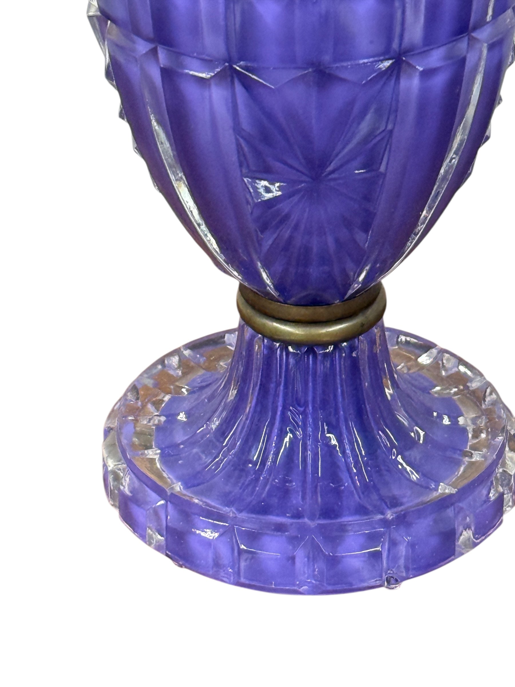 Purple Painted Glass Lamp