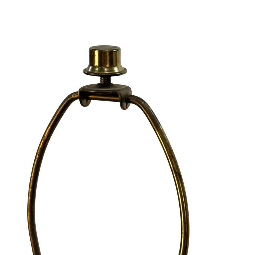 Vintage Mustard Yellow Ceramic Pelican Lamp with Brass Accents | 22.5" Table Lamp