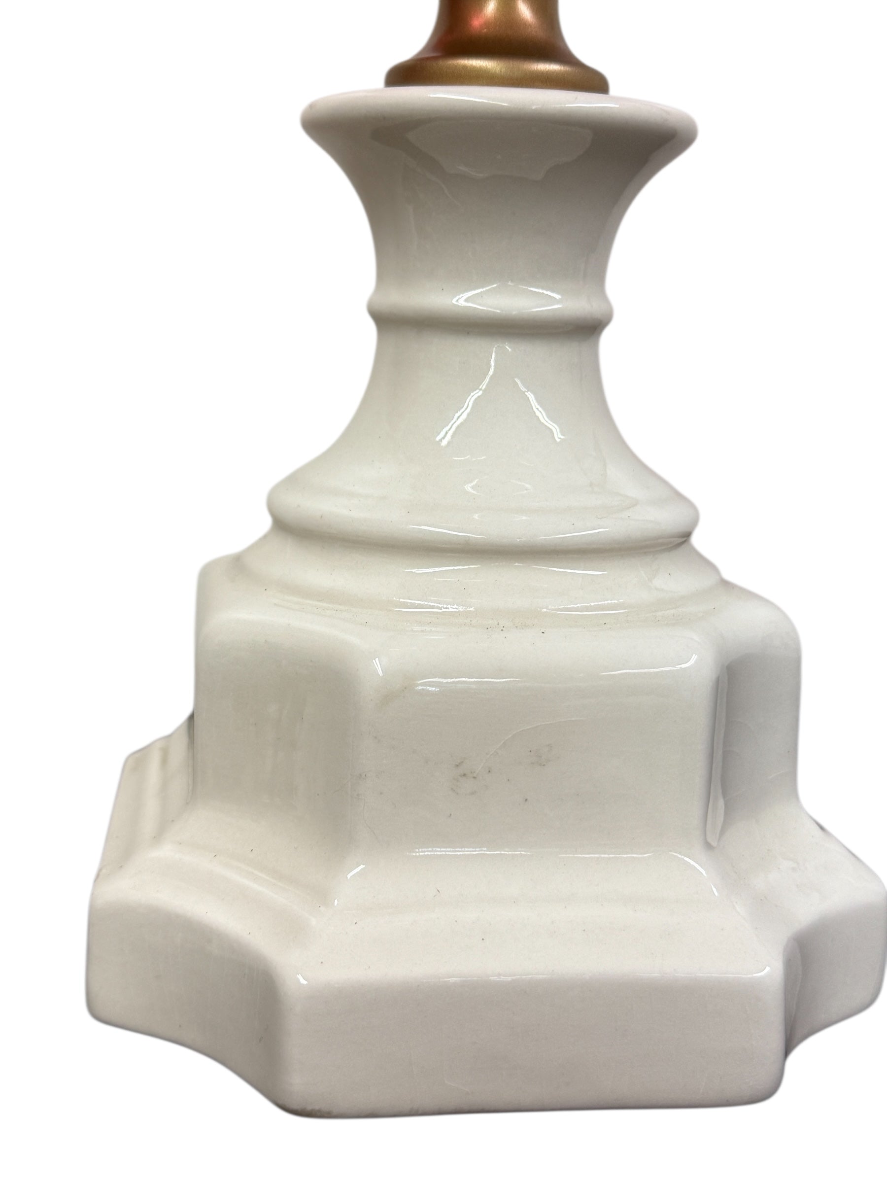 Pink Glass Candlestick Lamp