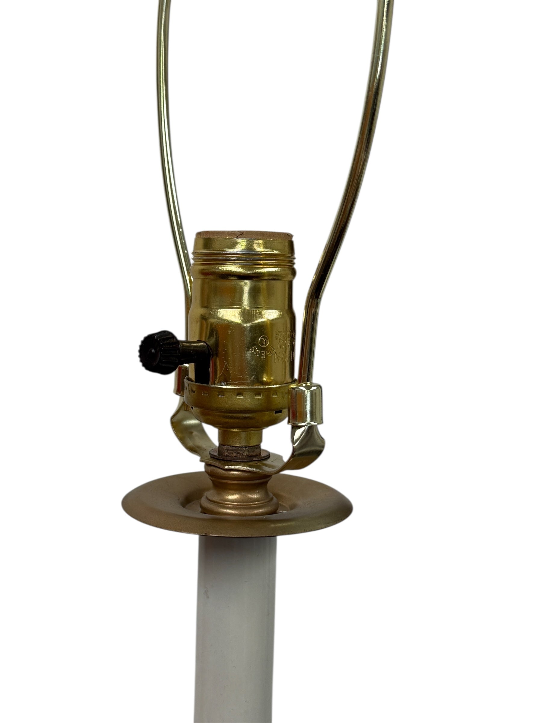 Pink Glass Candlestick Lamp