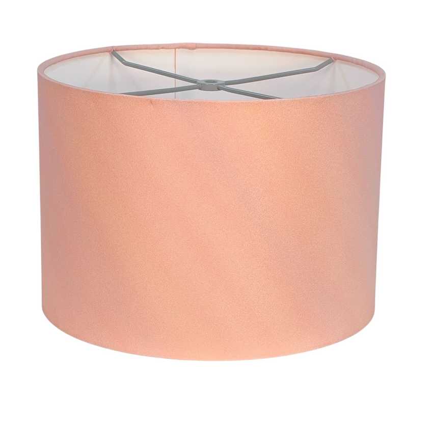 Light Pink Japanese Silk Drum Lampshade | Handmade Komon Fabric Shade | 6–16 Inch Sizes
