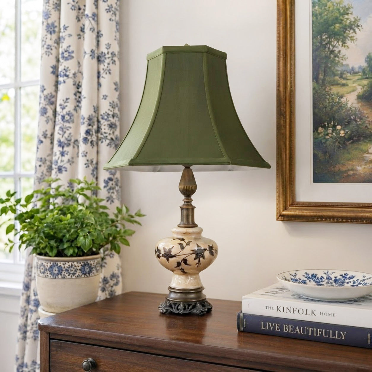 Vintage Carl Falkenstein Lamp | Reimagined Hurricane Lamp | Mid Century Table Lamp | 32” Statement Lamp