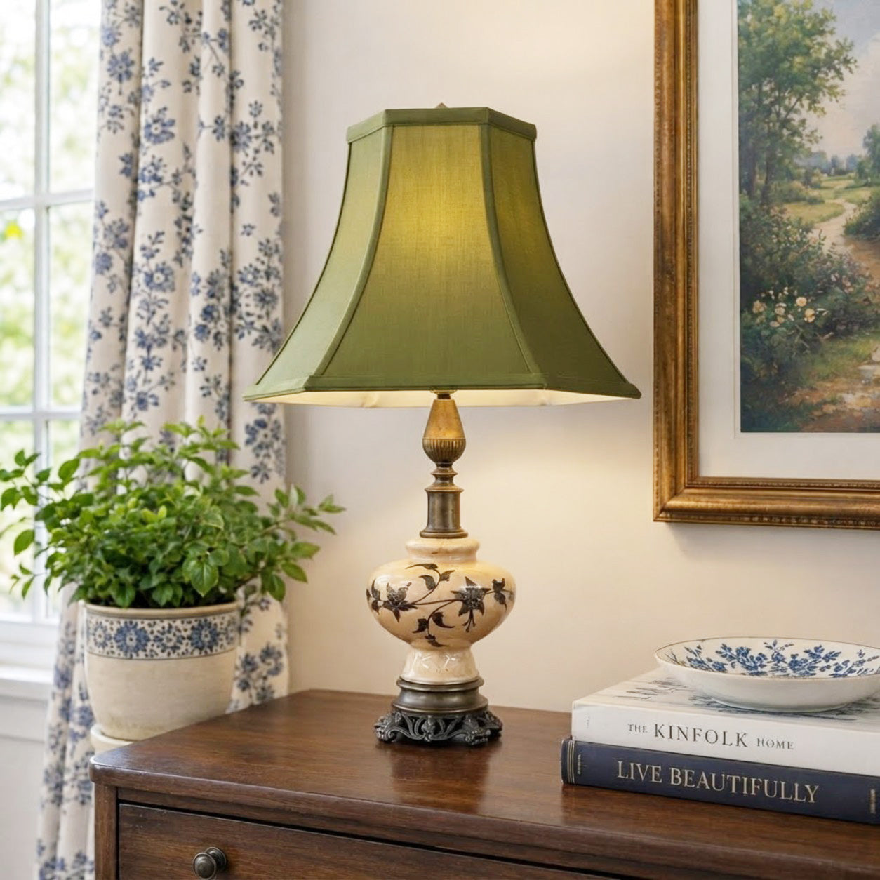 Vintage Carl Falkenstein Lamp | Reimagined Hurricane Lamp | Mid Century Table Lamp | 32” Statement Lamp