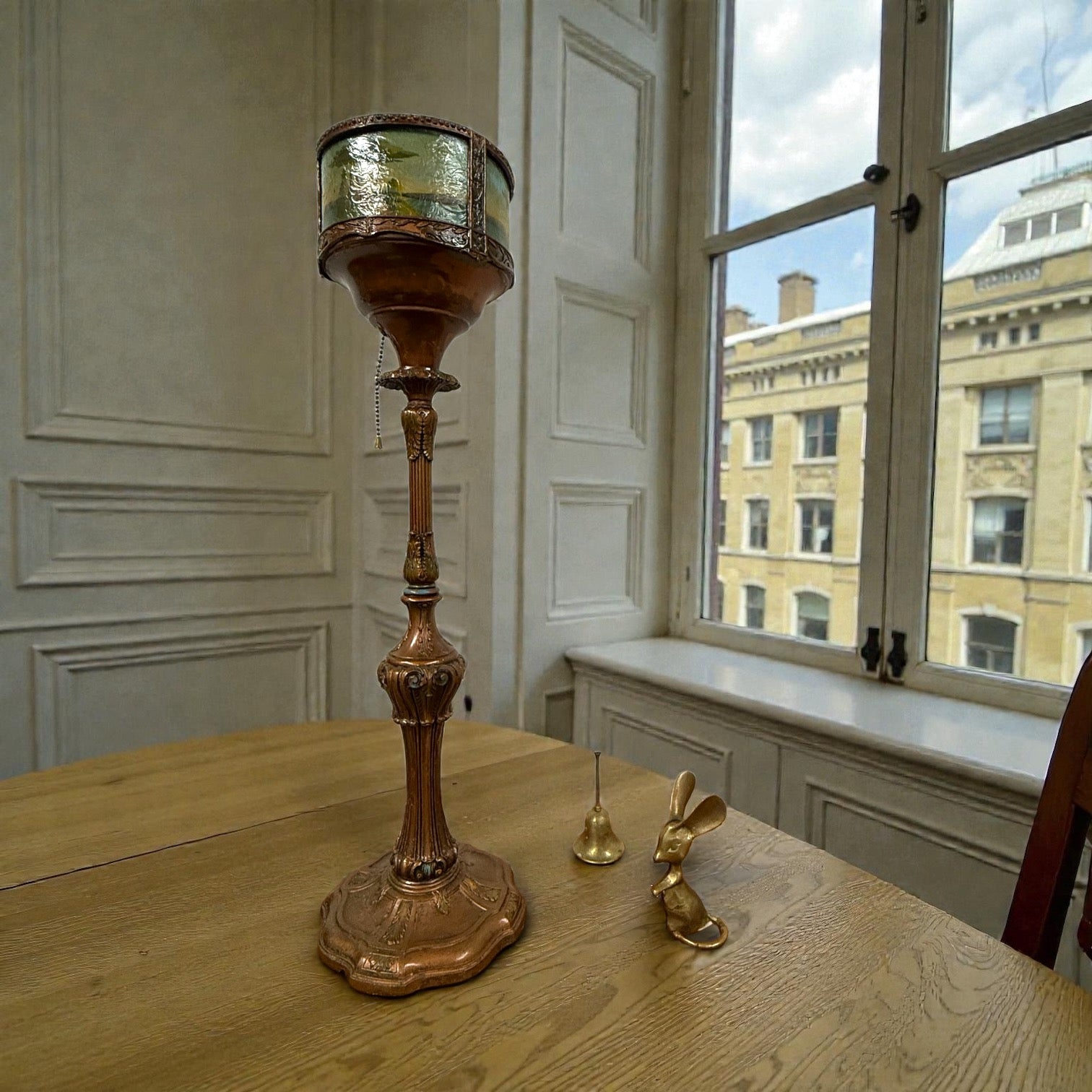 Reverse Painted Lamp