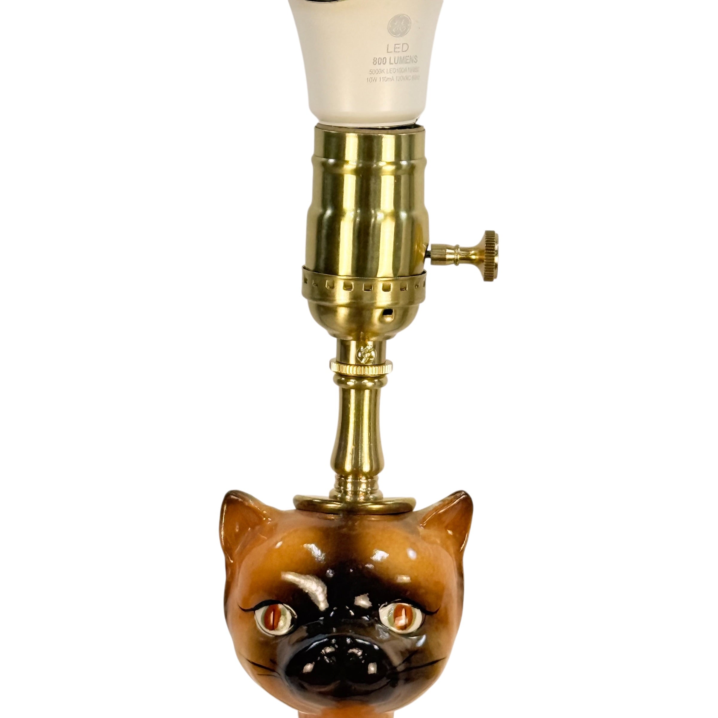 Vintage Siamese Cat Table Lamp | Ceramic Cat Lamp | Mid Century Cat Lamp | Hollywood Regency | Cat Lover Gift