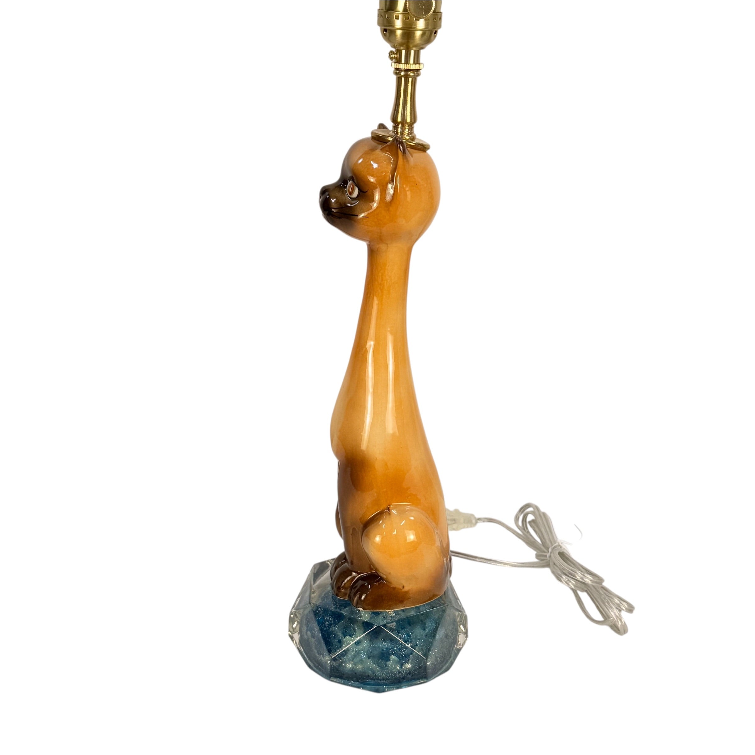 Vintage Siamese Cat Table Lamp | Ceramic Cat Lamp | Mid Century Cat Lamp | Hollywood Regency | Cat Lover Gift