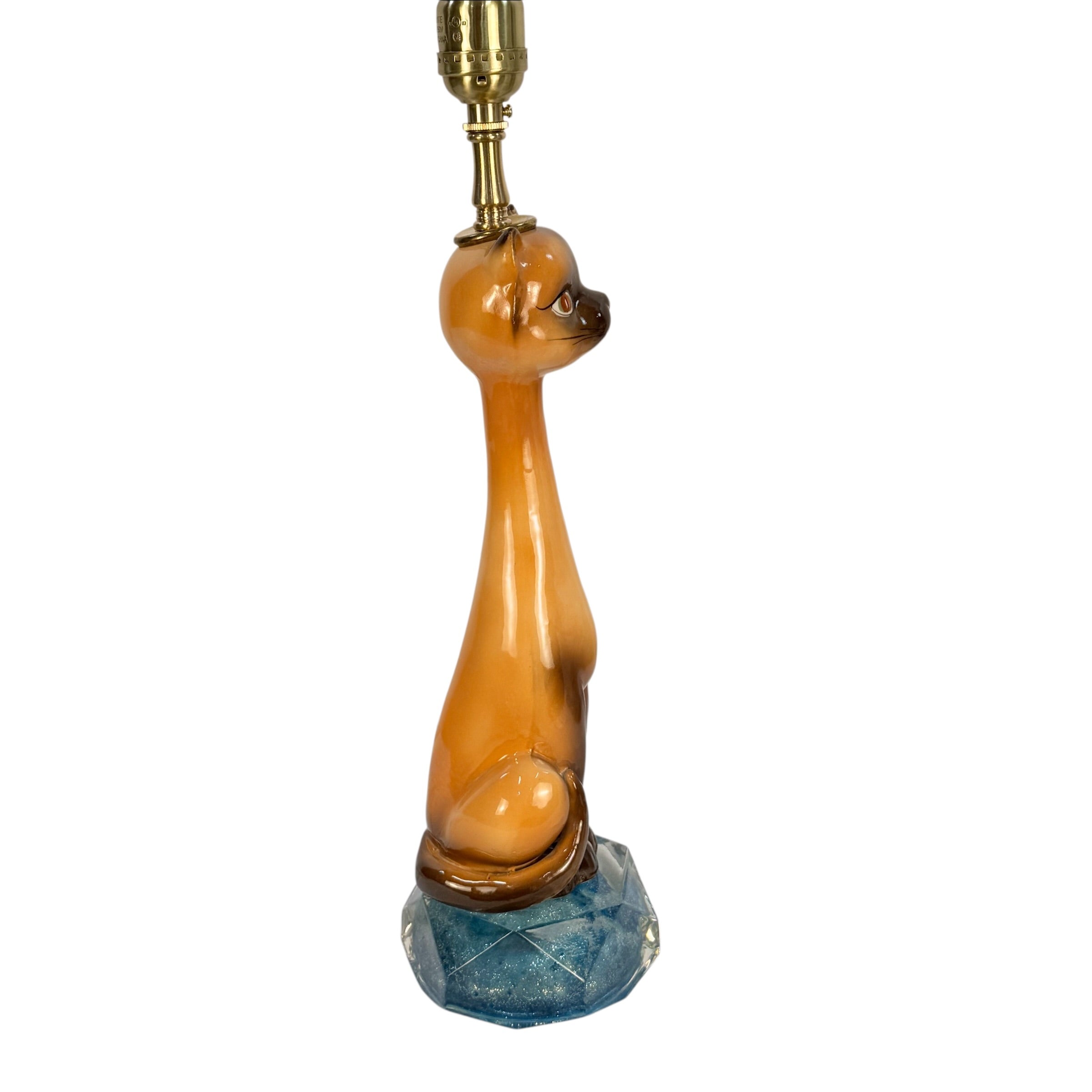 Vintage Siamese Cat Table Lamp | Ceramic Cat Lamp | Mid Century Cat Lamp | Hollywood Regency | Cat Lover Gift