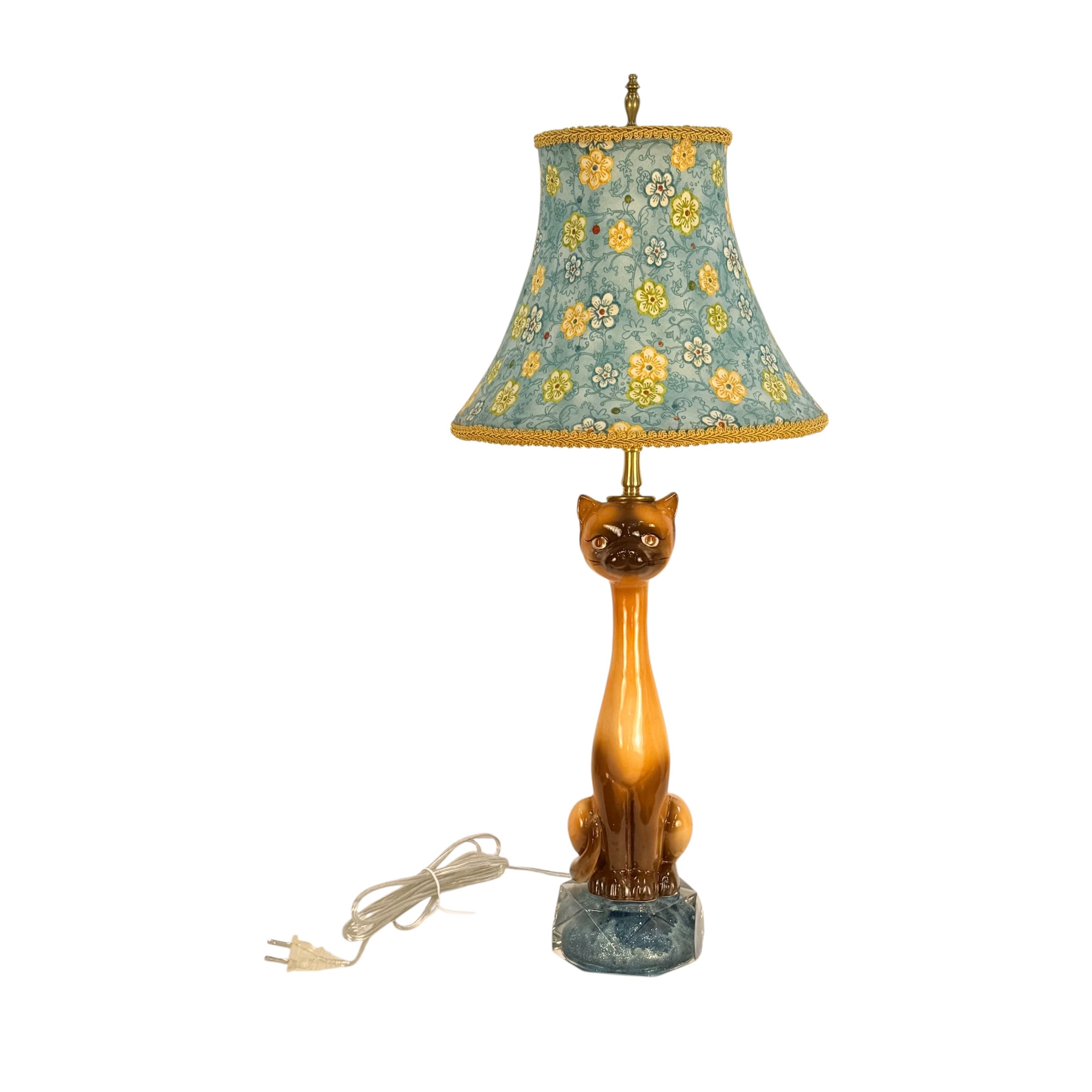 Vintage Siamese Cat Table Lamp | Ceramic Cat Lamp | Mid Century Cat Lamp | Hollywood Regency | Cat Lover Gift