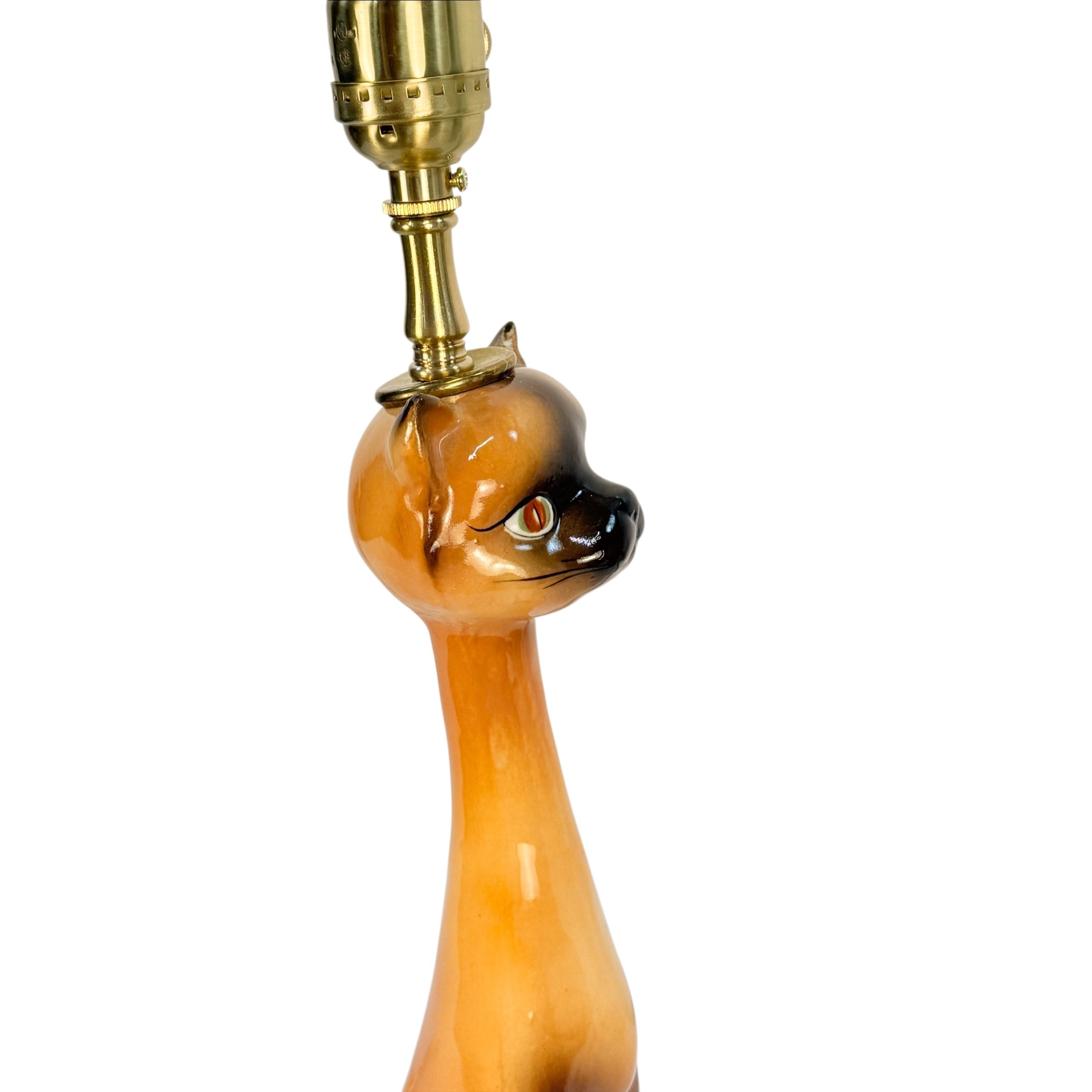 Vintage Siamese Cat Table Lamp | Ceramic Cat Lamp | Mid Century Cat Lamp | Hollywood Regency | Cat Lover Gift