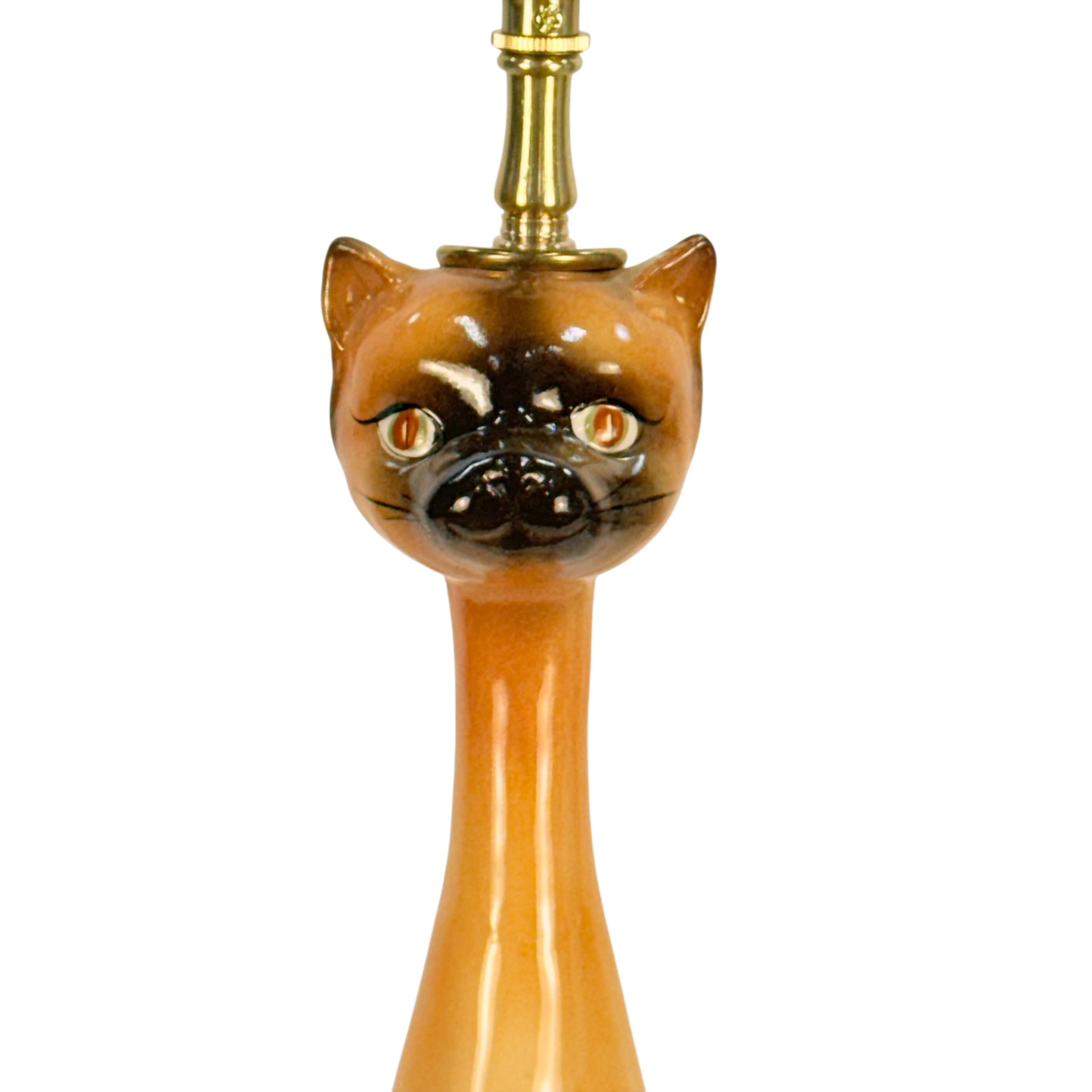 Vintage Siamese Cat Table Lamp | Ceramic Cat Lamp | Mid Century Cat Lamp | Hollywood Regency | Cat Lover Gift