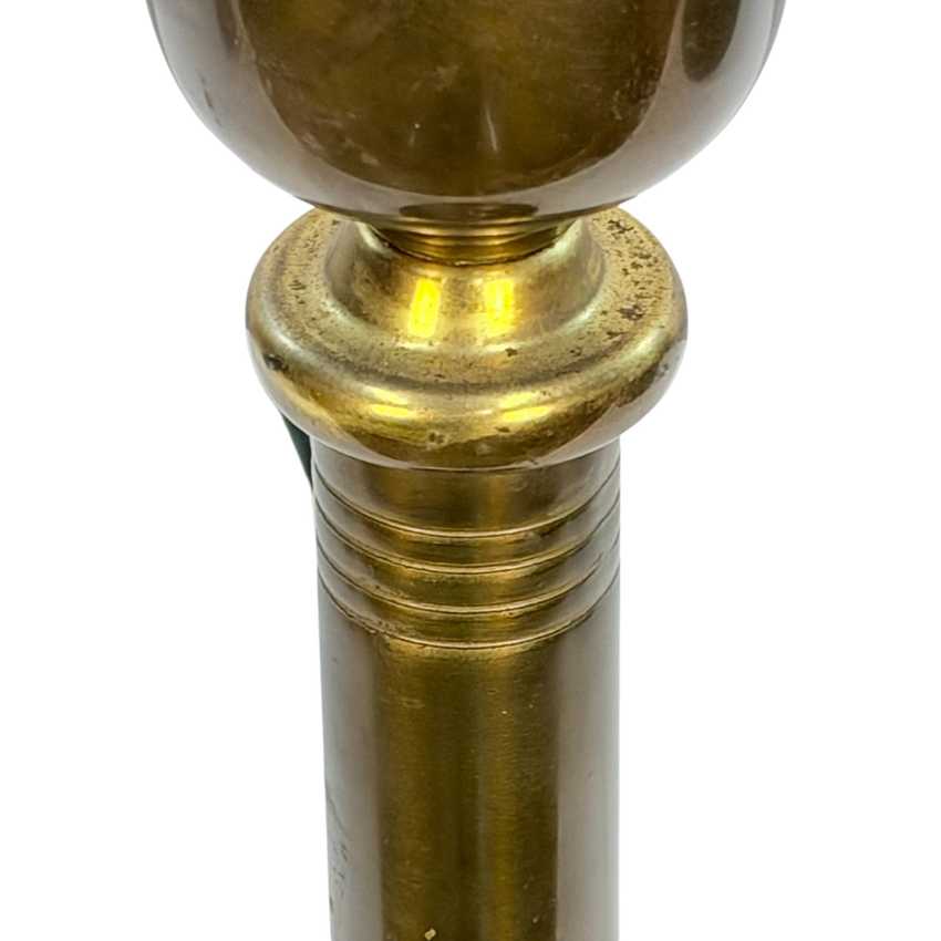 Small Vintage Brass Table Lamp, Dark Patina Accent Lamp, 20.5 Inch Brass Lamp, Clip On Shade Lamp, Traditional Vintage Lighting