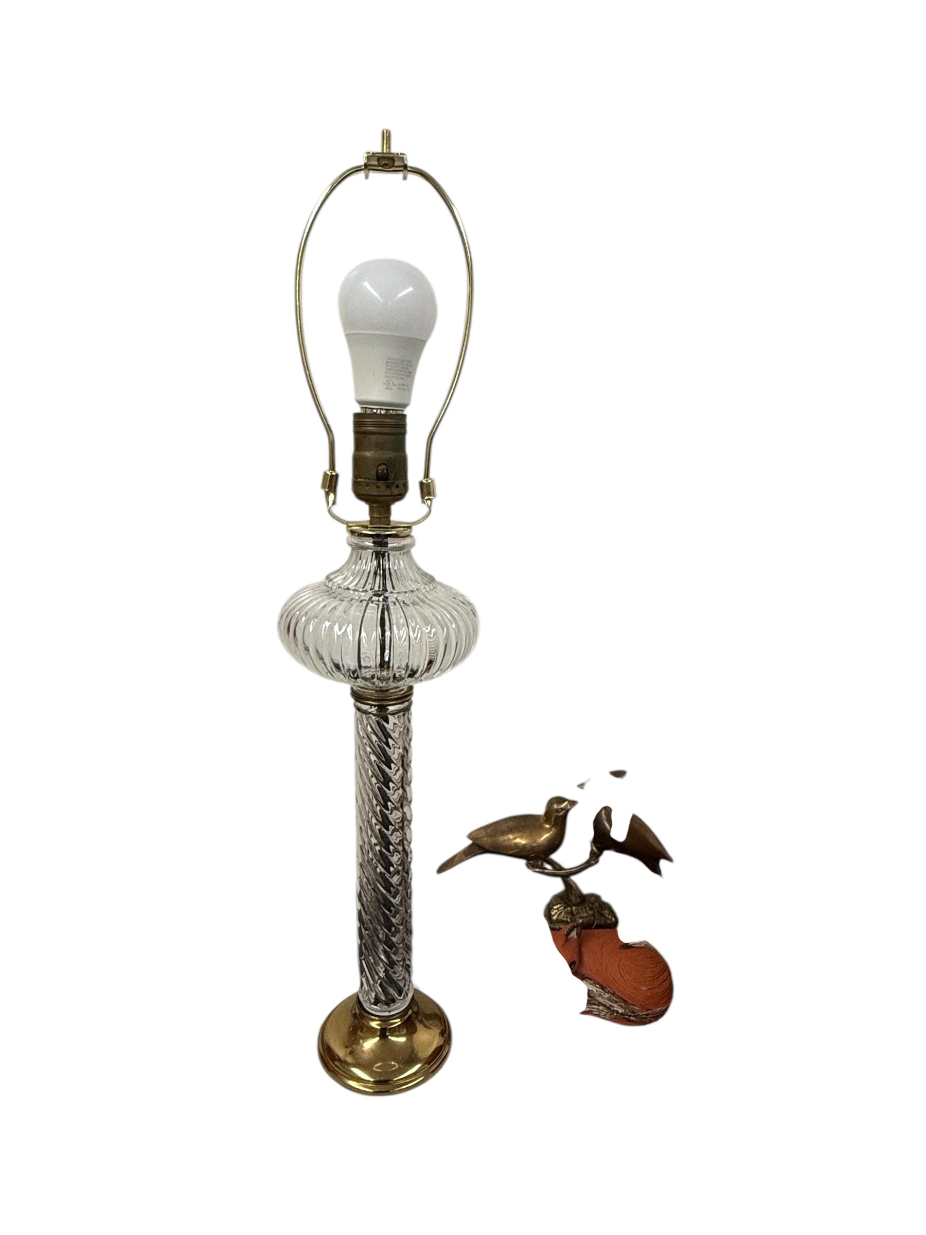 Swirled Glass Tall Lamp