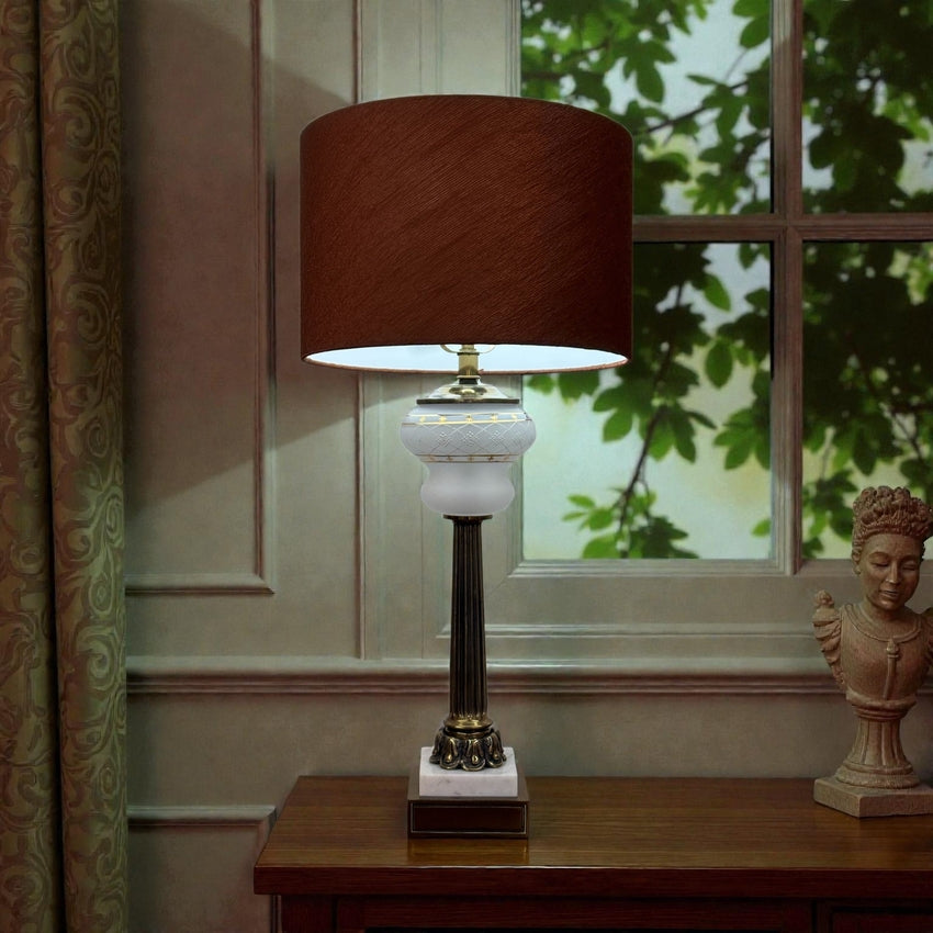 Tall Mid Century Column Lamp