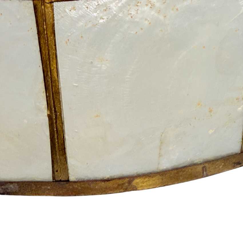 Vintage Capiz Shell Lampshade – Tall 15.25” Mid Century Modern Grid Shade 14.5” MCM Lamp Shade