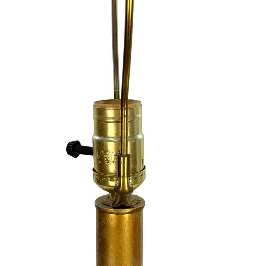 Vintage Gold Metal Urn Table Lamp – Neoclassical Hollywood Regency Amphora Lamp – Tall 29” Ornate Gold Accent Lamp
