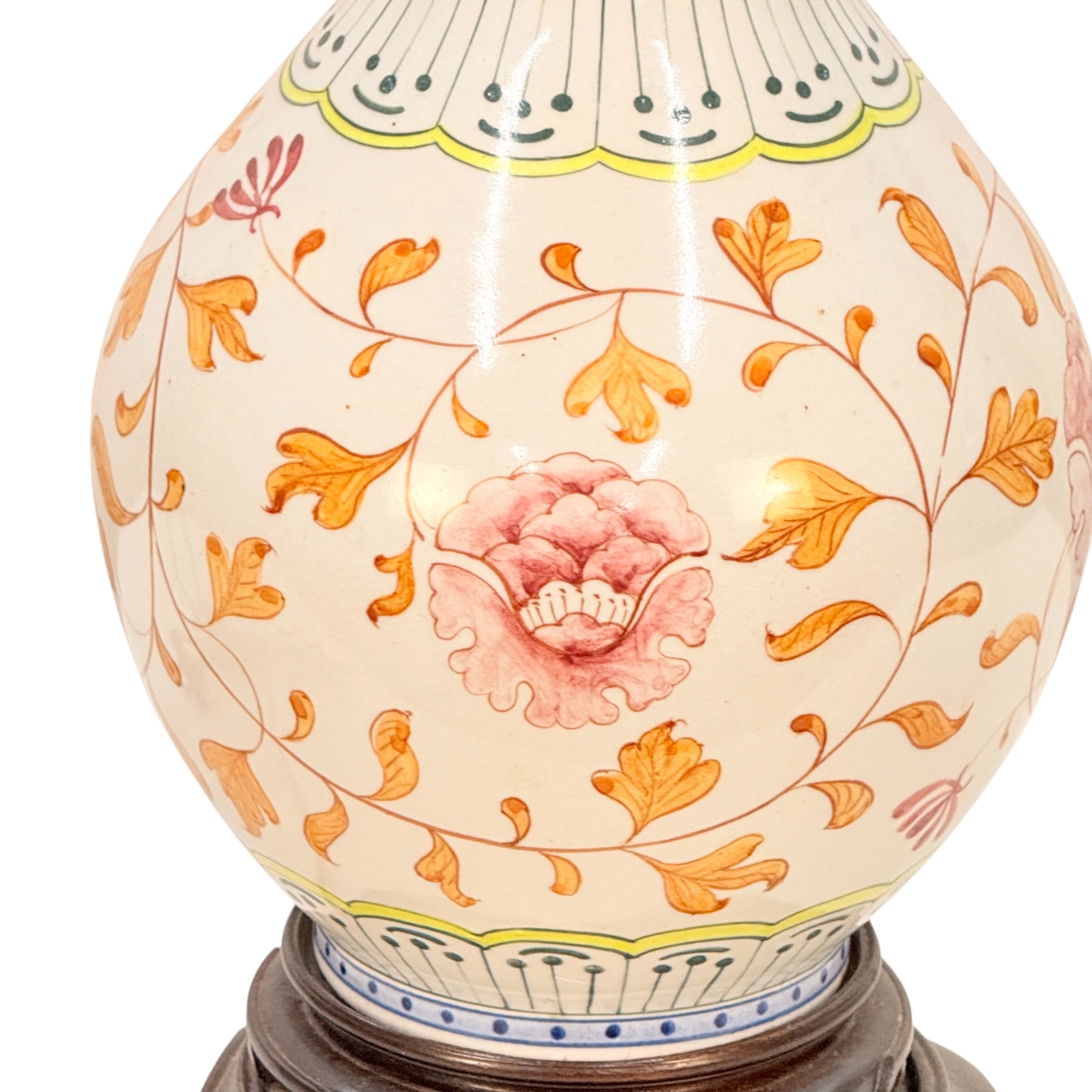 Vintage Chinese Handmade Gourd Lamp, Unique Double Gourd Table Lamp, Boho Asian Accent Lamp