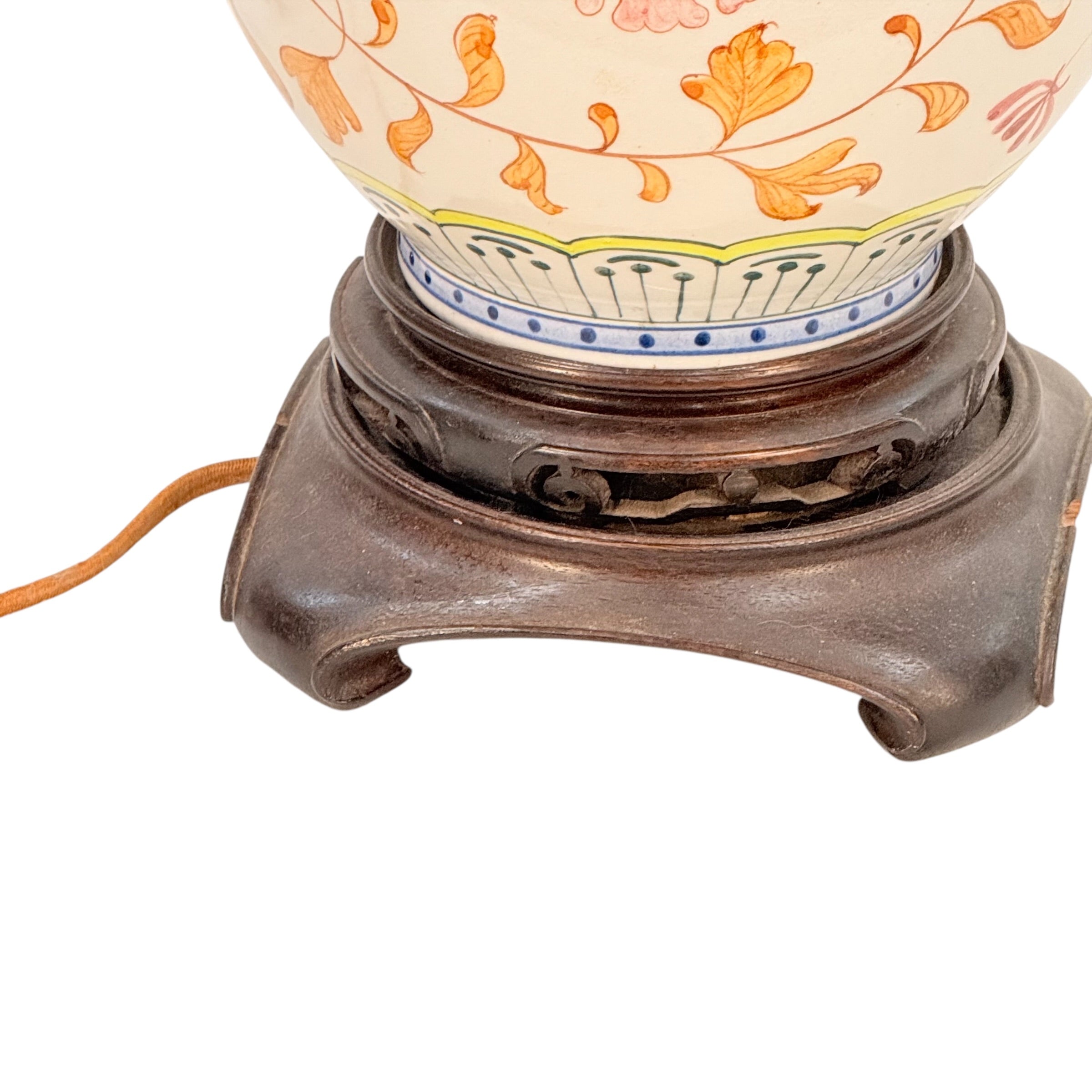 Vintage Chinese Handmade Gourd Lamp, Unique Double Gourd Table Lamp, Boho Asian Accent Lamp