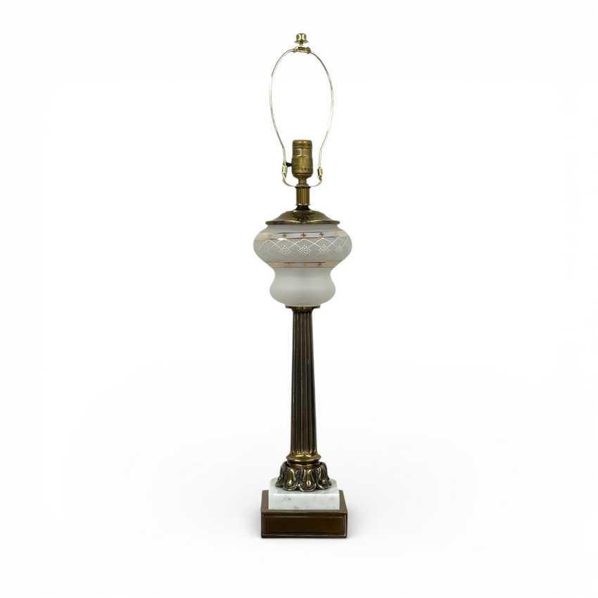 Tall Mid Century Column Lamp