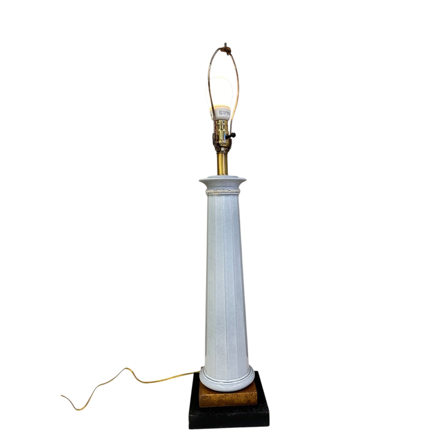 Vintage Fluted Column Table Lamp | Greek Revival Style | Tall 31" Architectural Lamp | Rewired