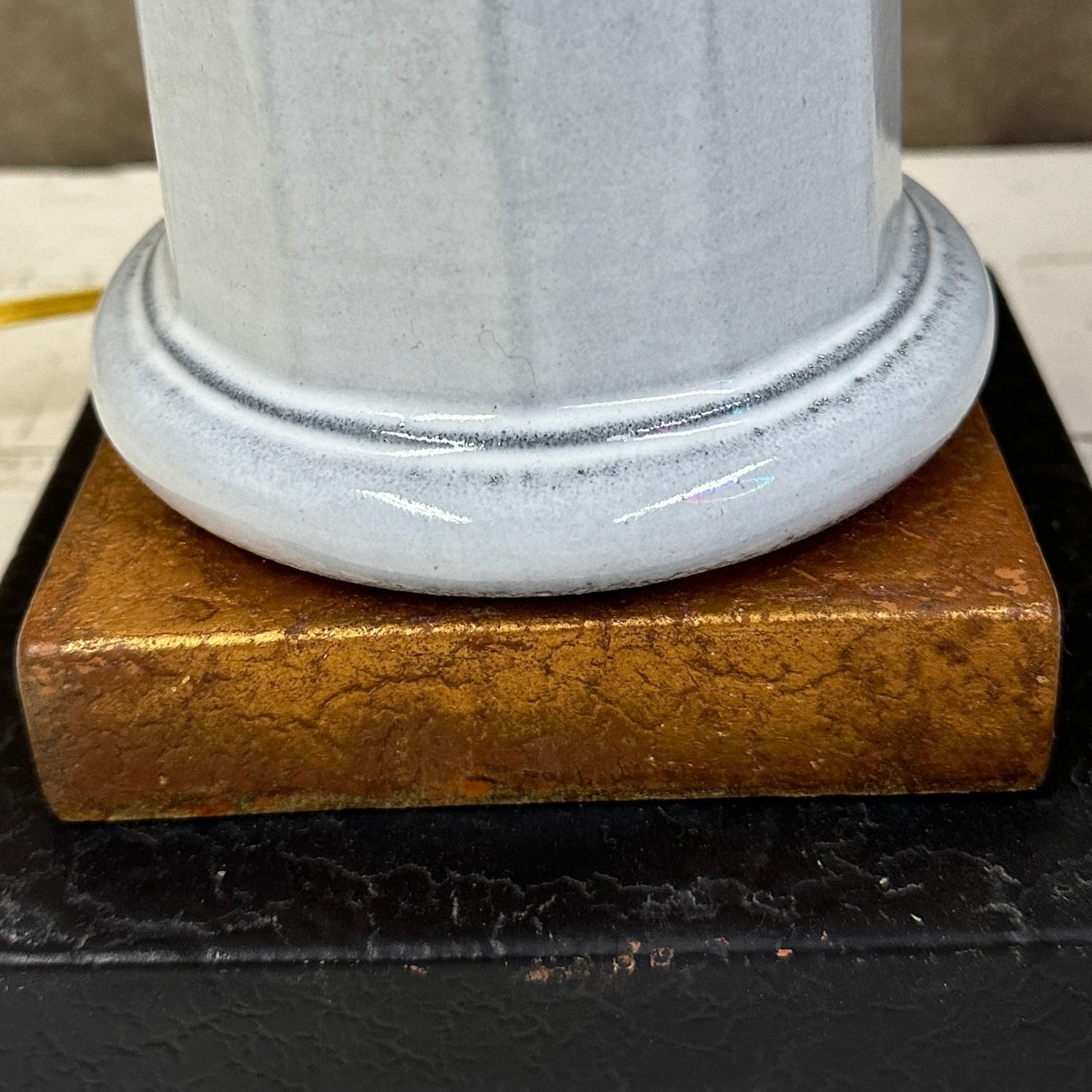Vintage Fluted Column Table Lamp | Greek Revival Style | Tall 31" Architectural Lamp | Rewired