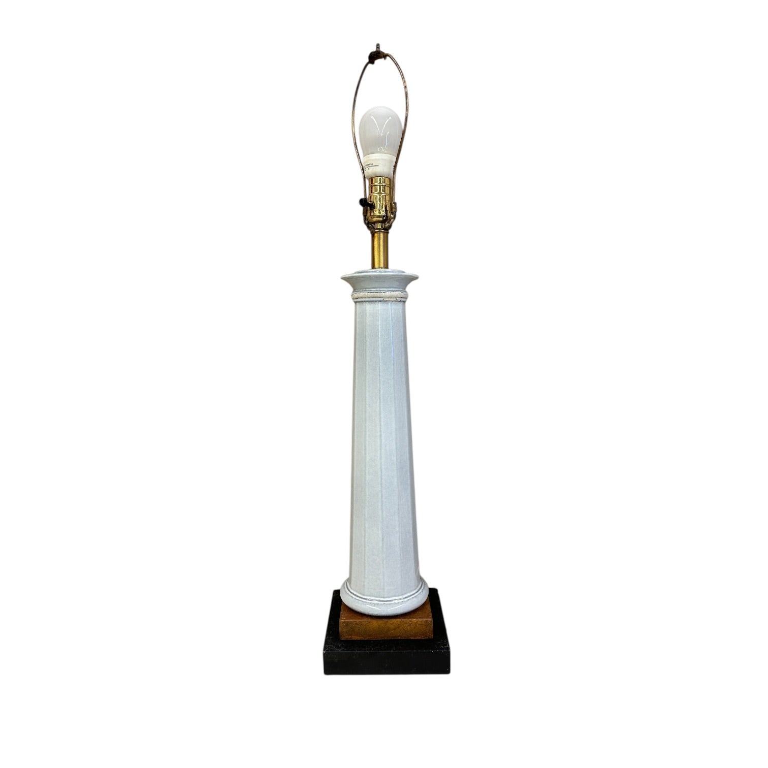 Vintage Fluted Column Table Lamp | Greek Revival Style | Tall 31" Architectural Lamp | Rewired
