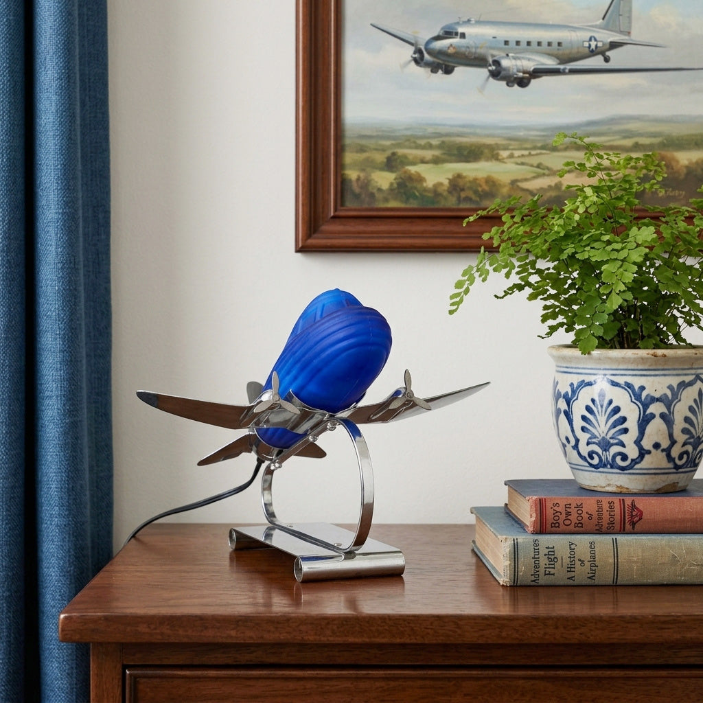 Vintage Airplane Dc3 Aircraft Nightlight, Industrial Aircraft Nightlight, Pilot Decorative Dc3 Nightlight