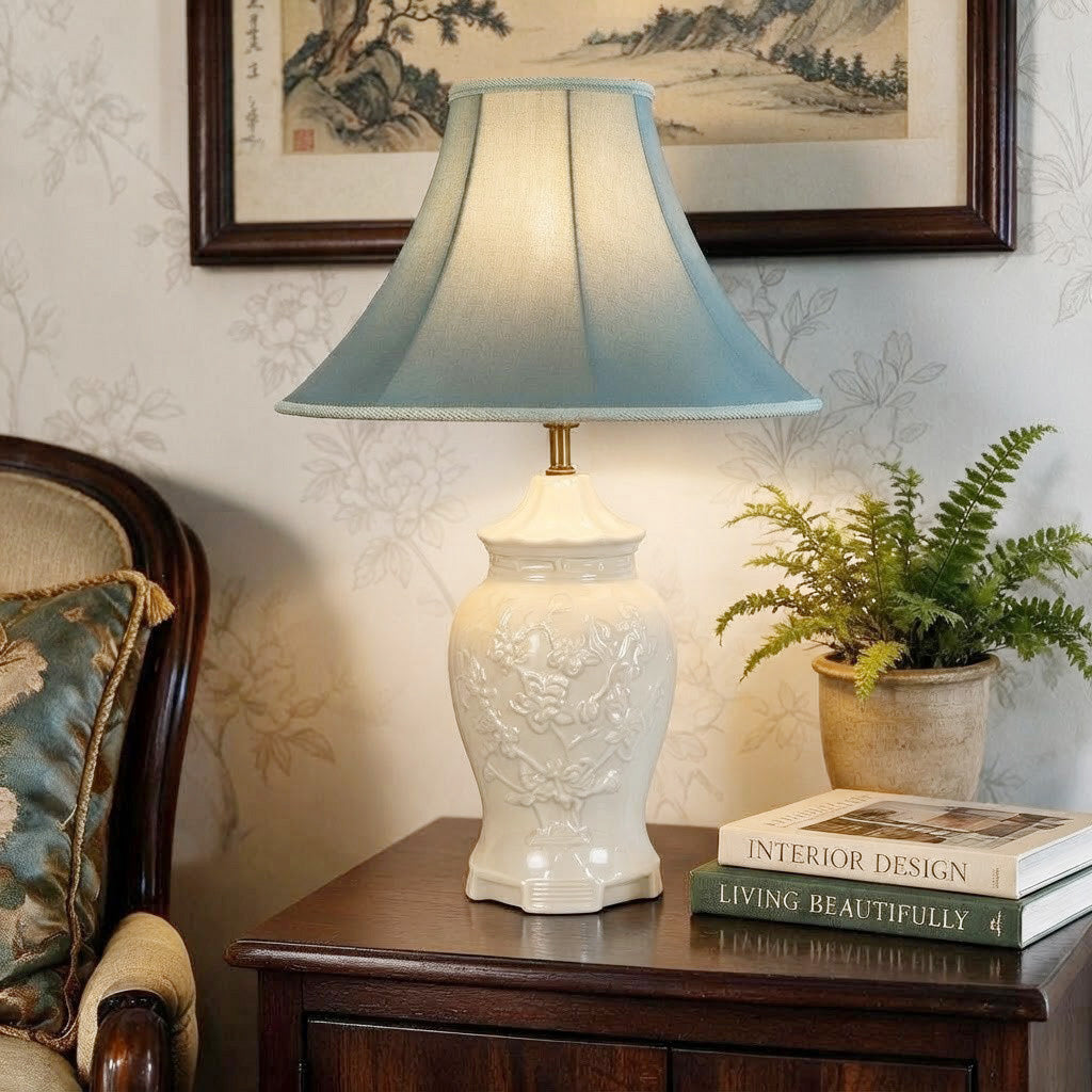 Handmade Green Bell Lampshade | Hand Sewn Fabric Shade | Soft Sage Green with Light Green Trim | 18.5" Bottom | Artisan Lampshade