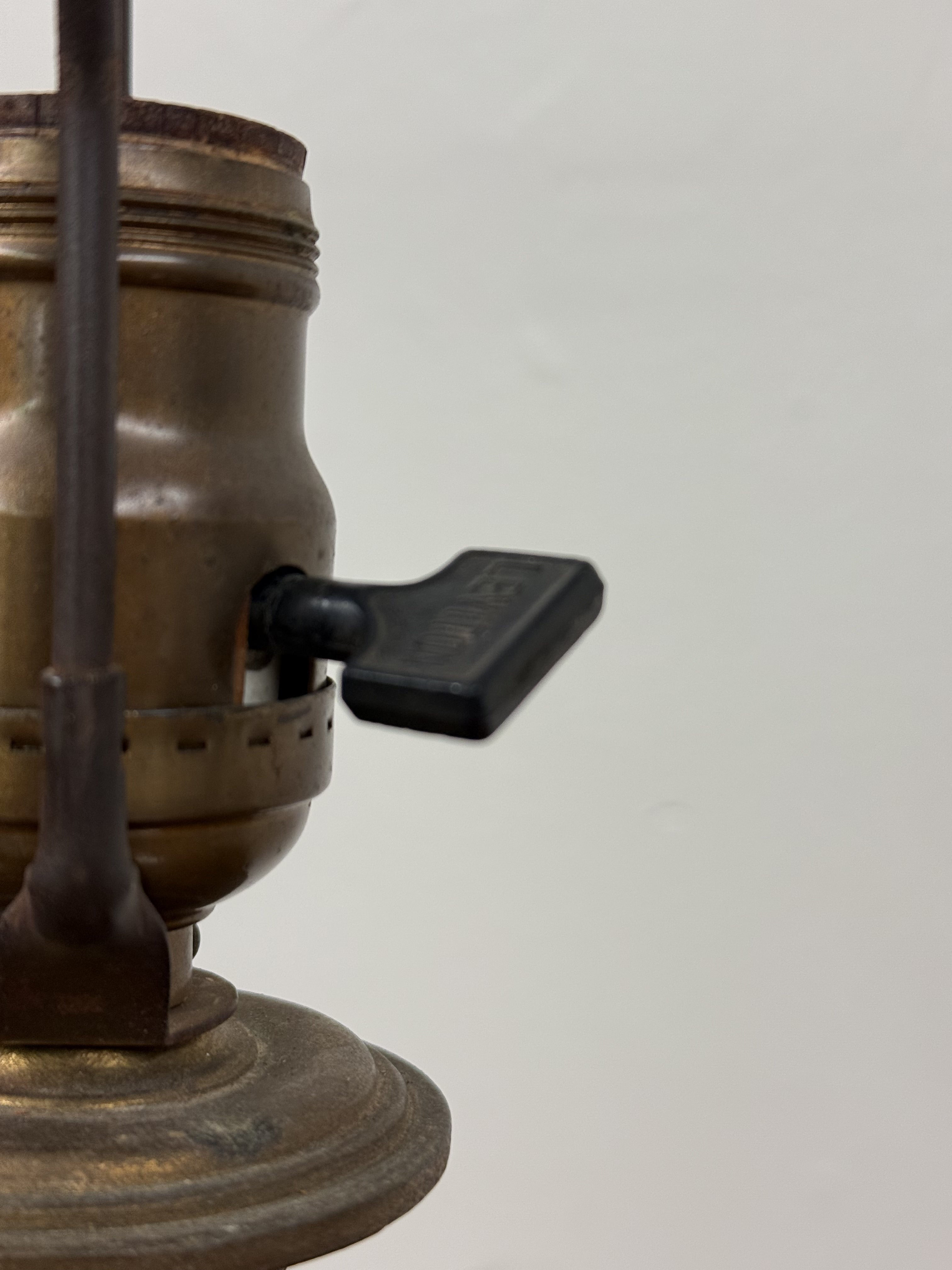 White Slag Glass Lamp