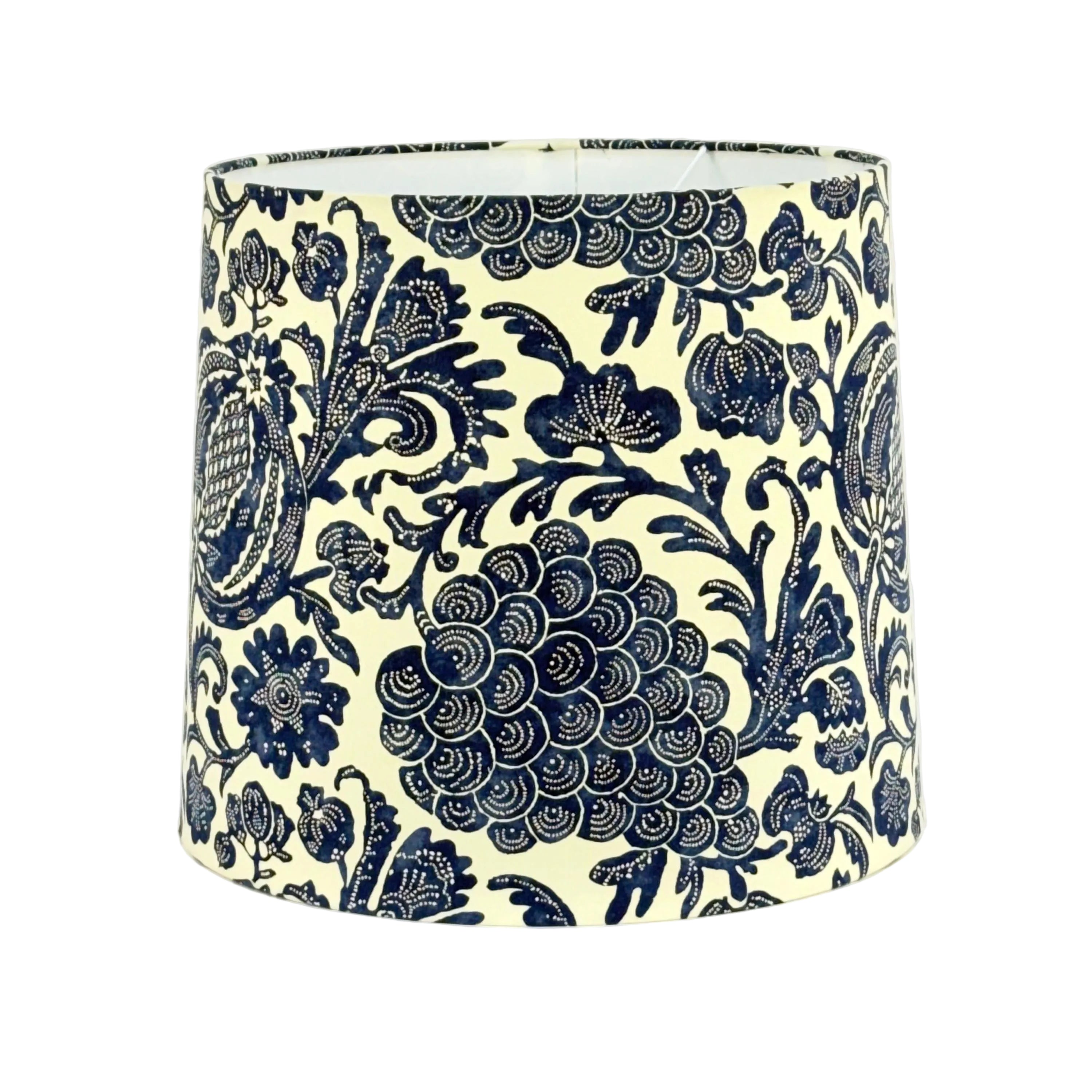 Extra Large Empire Lampshade, Blue and White Botanical