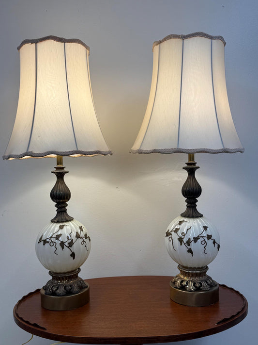 PAIR of Carl Falkenstein MCM Lamps with Shades