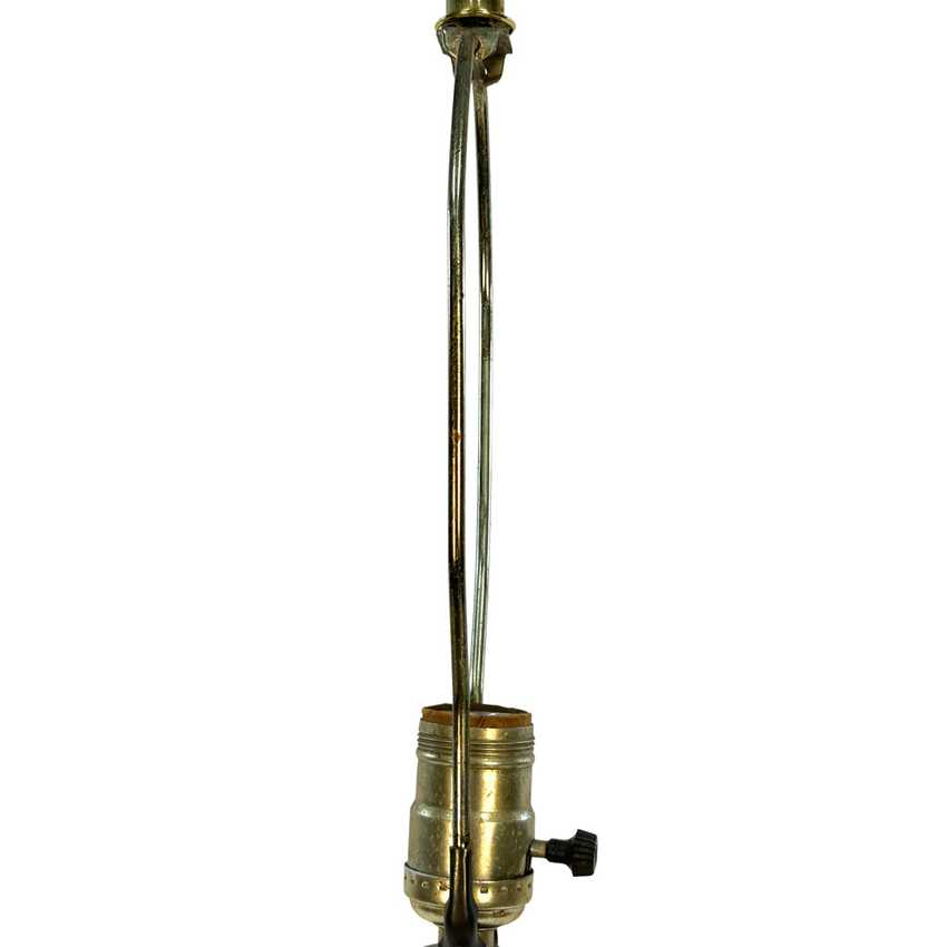 Vintage Mid Century Atomic Splatter Paint Table Lamp | 1950s Hourglass Ceramic & Pierced Brass Base | Retro Hollywood Regency Statement Light