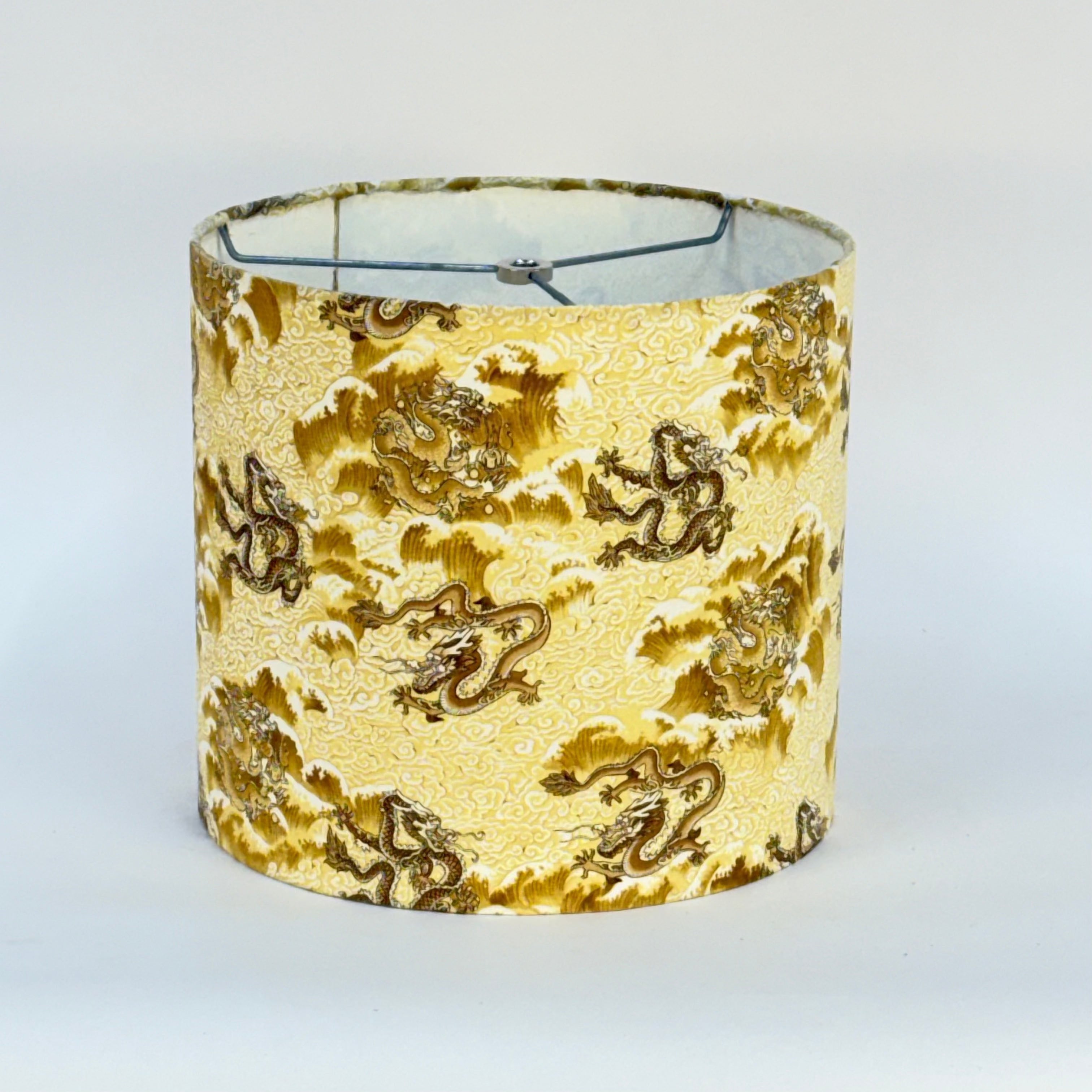 Beige Dragons - 10 inch Drum Shade