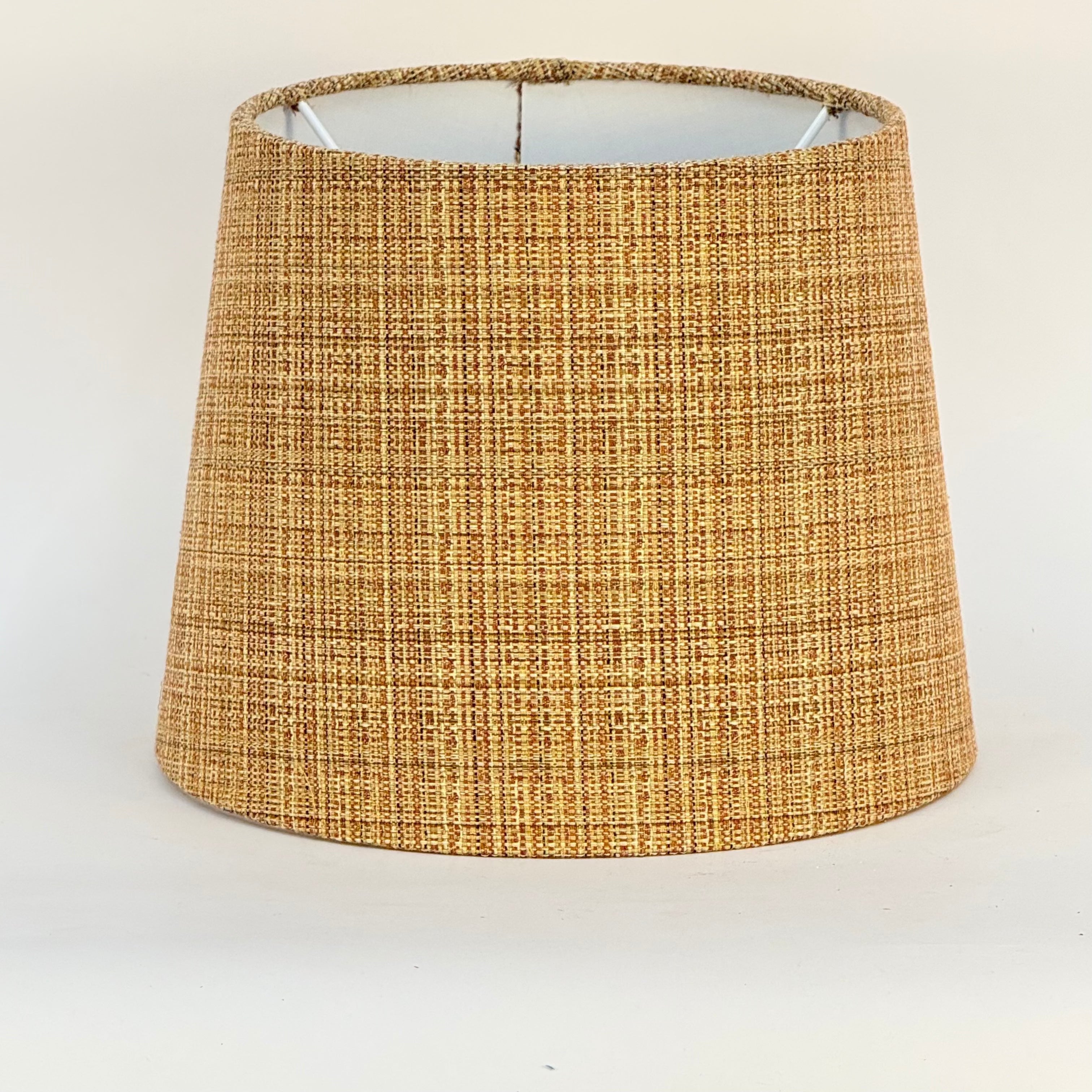 Beige Woven Fabric - Small 10 inch Empire Shade