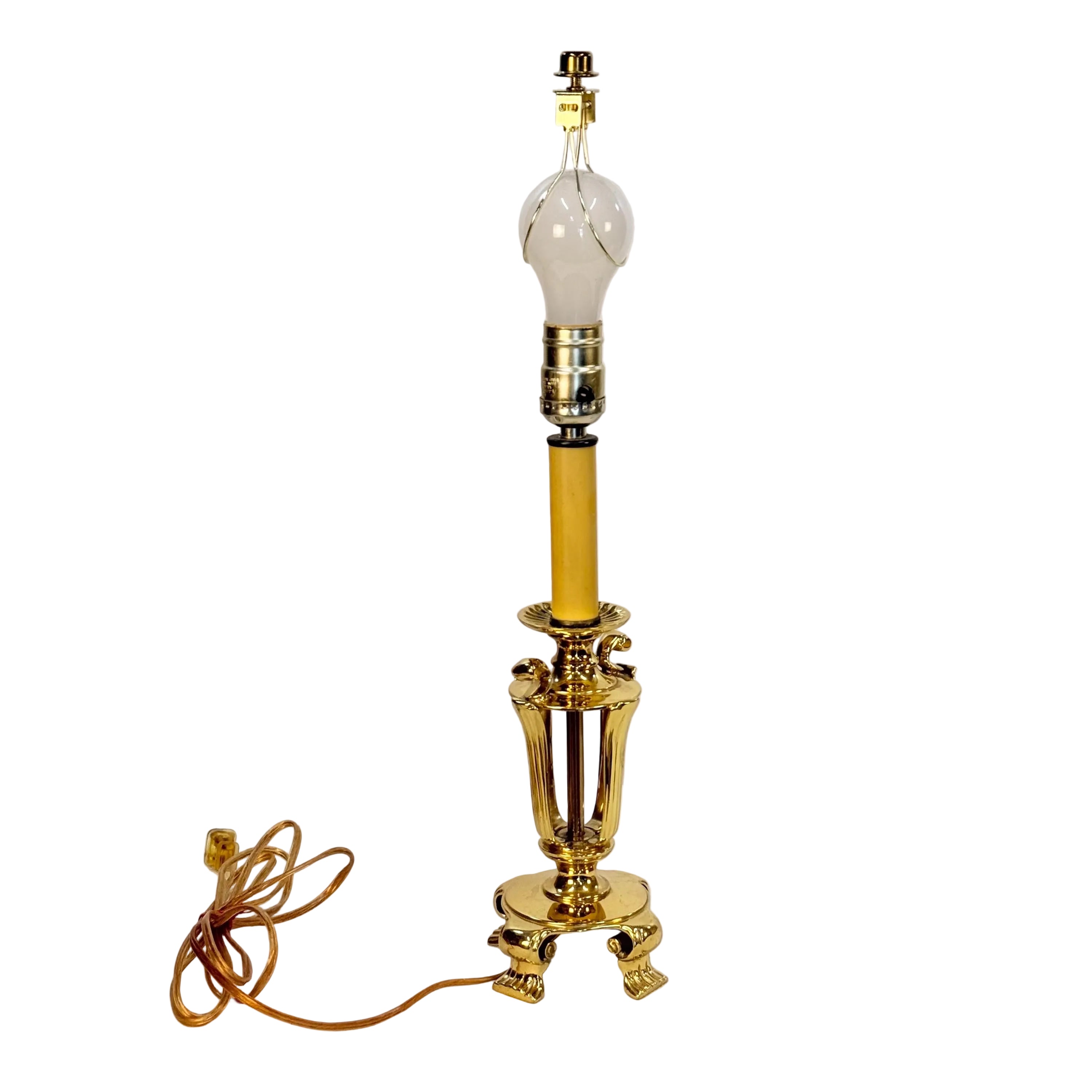 Fancy Brass Candlestick Lamp