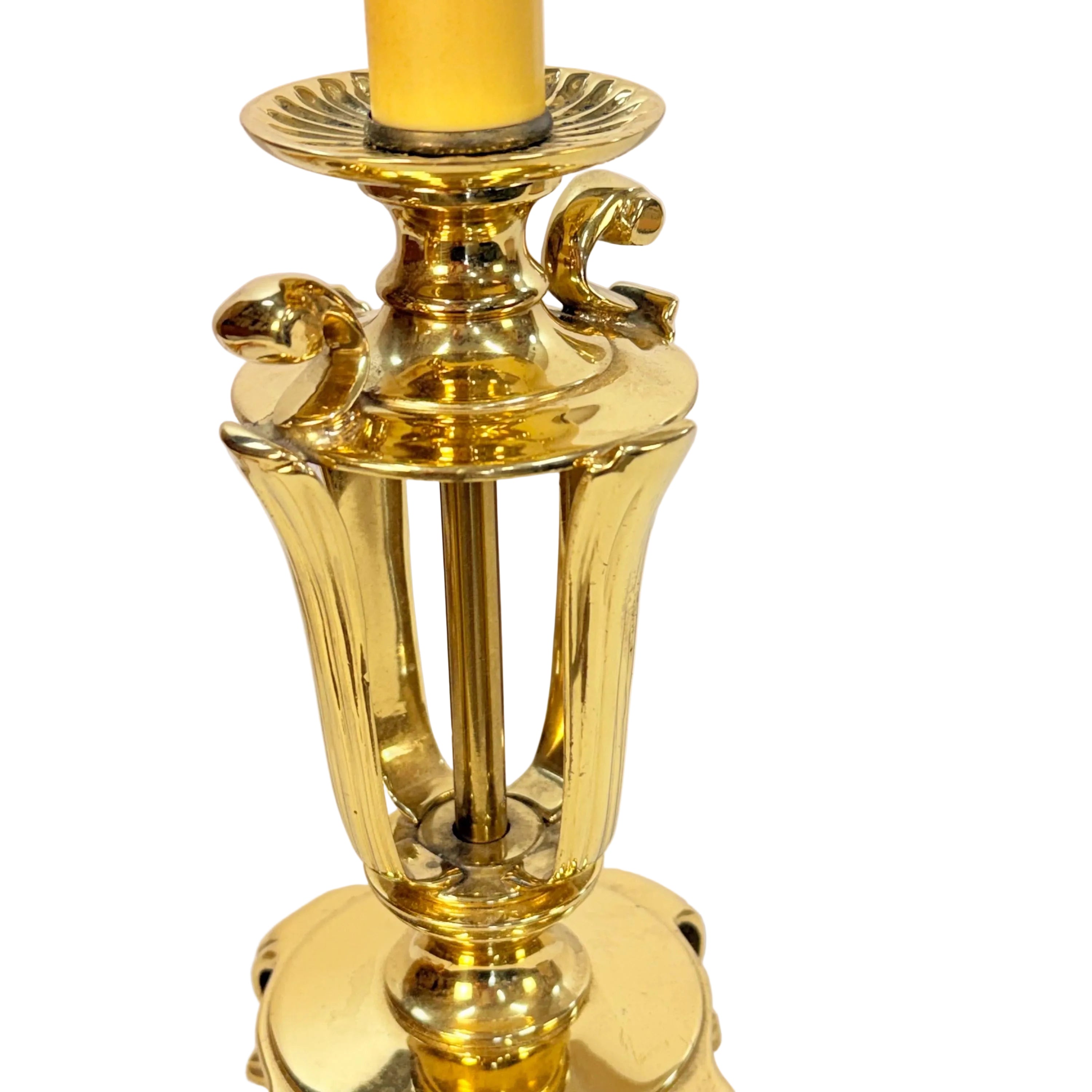Fancy Brass Candlestick Lamp