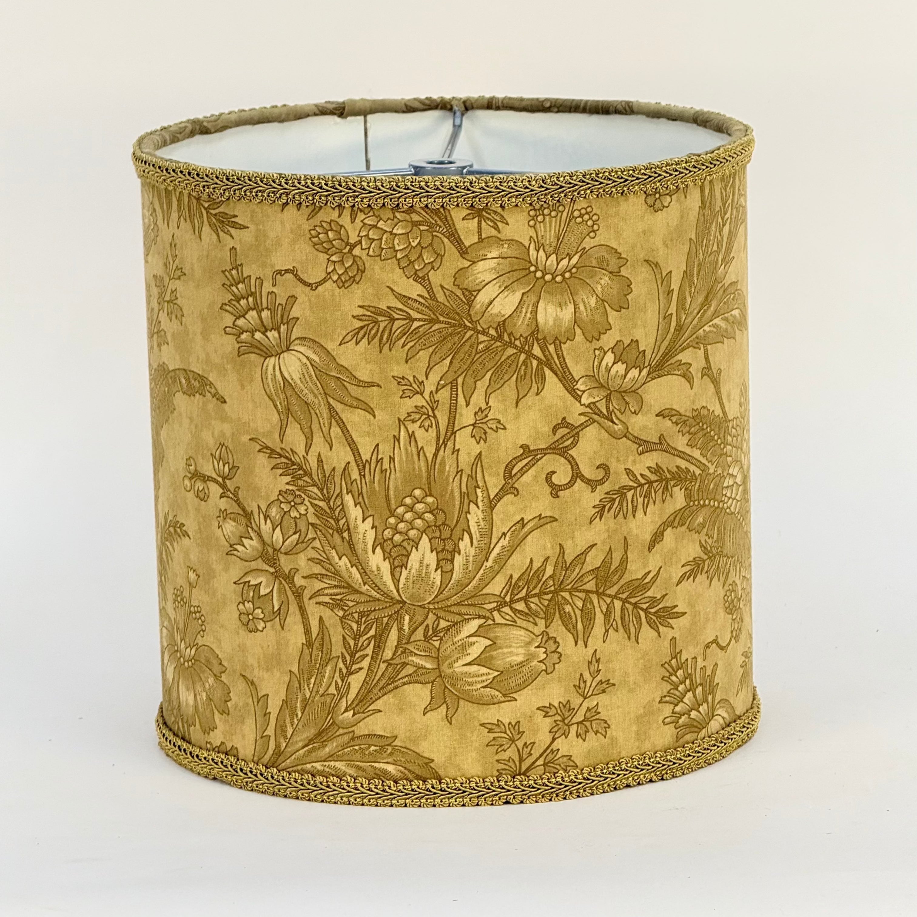 Dark Beige Toile  - 9 inch Drum Shade