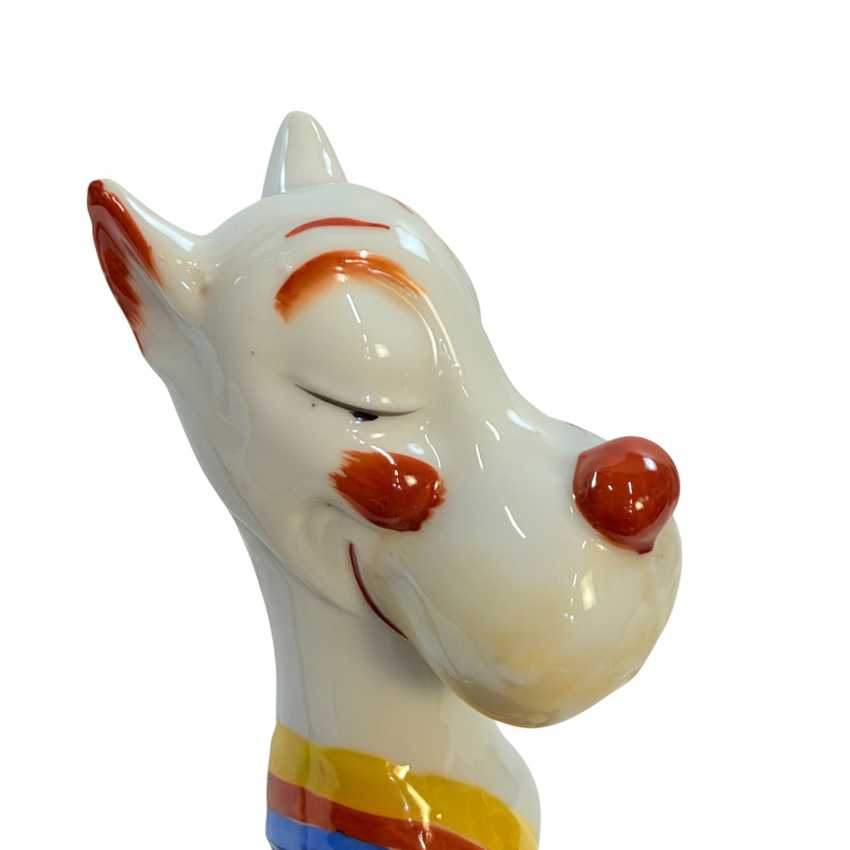 Vintage Cartoon Dog Figural Table Lamp, Whimsical Ceramic Novelty Lamp, Rewired Kitsch Animal Accent Light