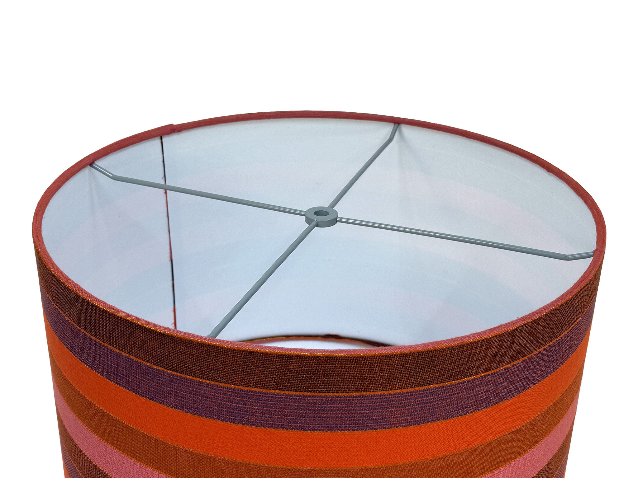 16" Drum Lampshade with Metallic Fabric Options