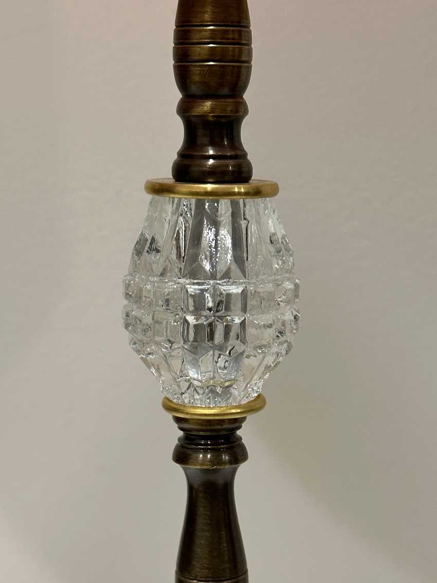 Crystal and Brass Upcycled Lamp